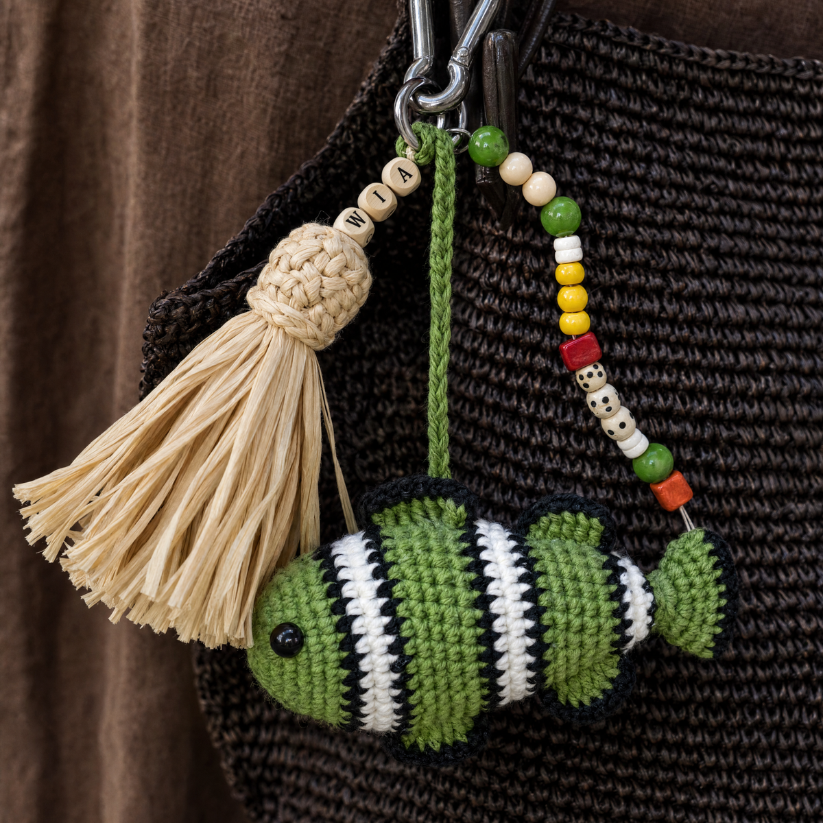 Green Fish Bag Charm