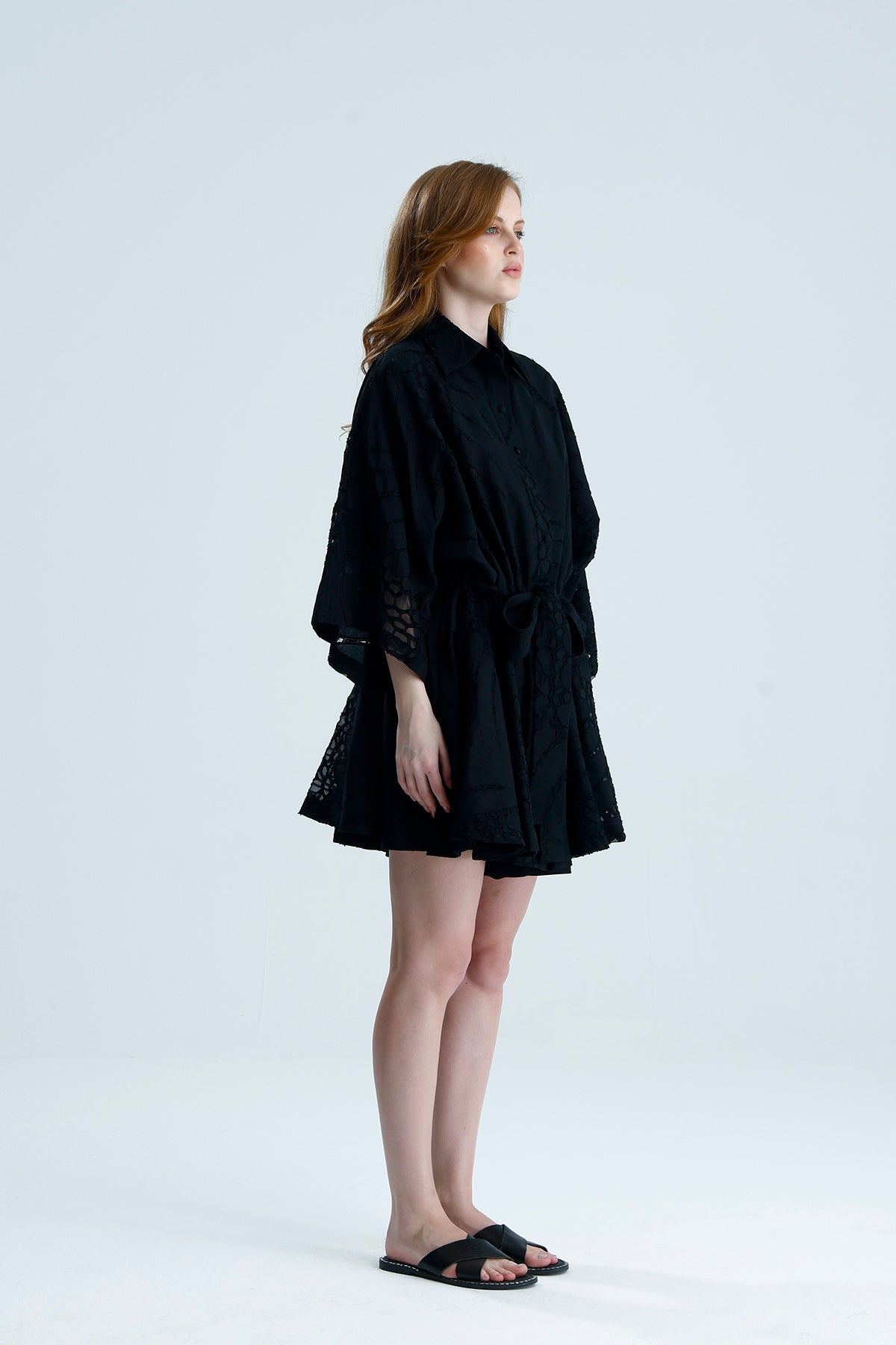 Victoria Oversize Fit Open Neckline Jumpsuit-Black