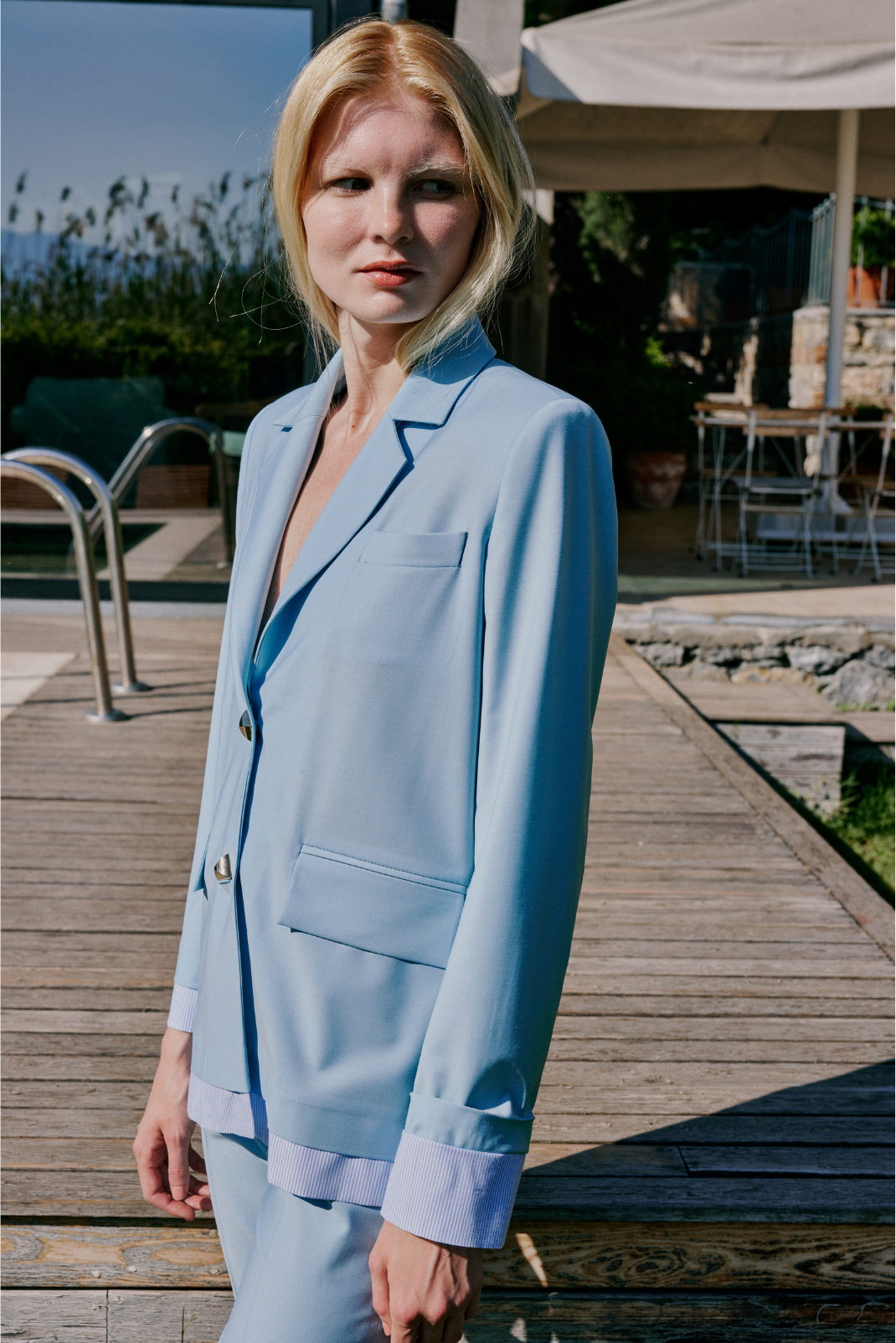 The Split Suit Jacket - Blue