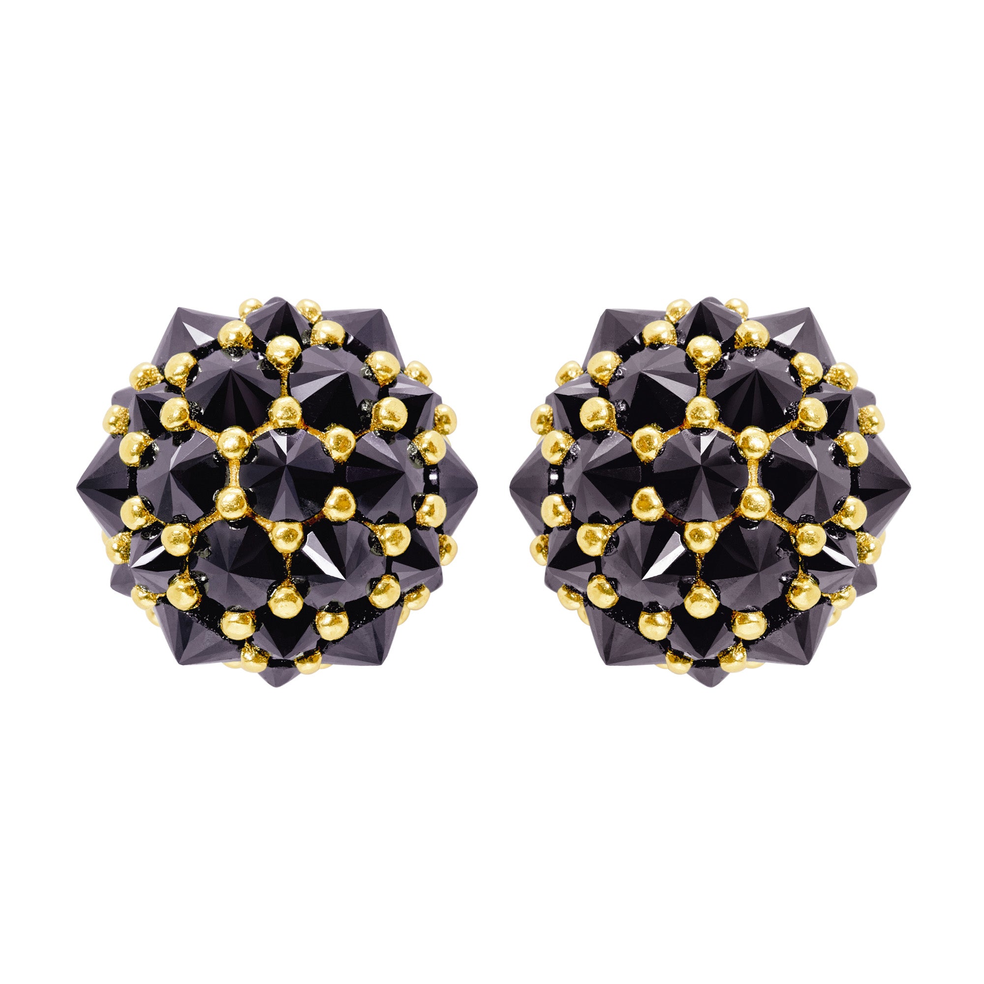Perfect Bonbon Cocktail Earrings - Black - Gold
