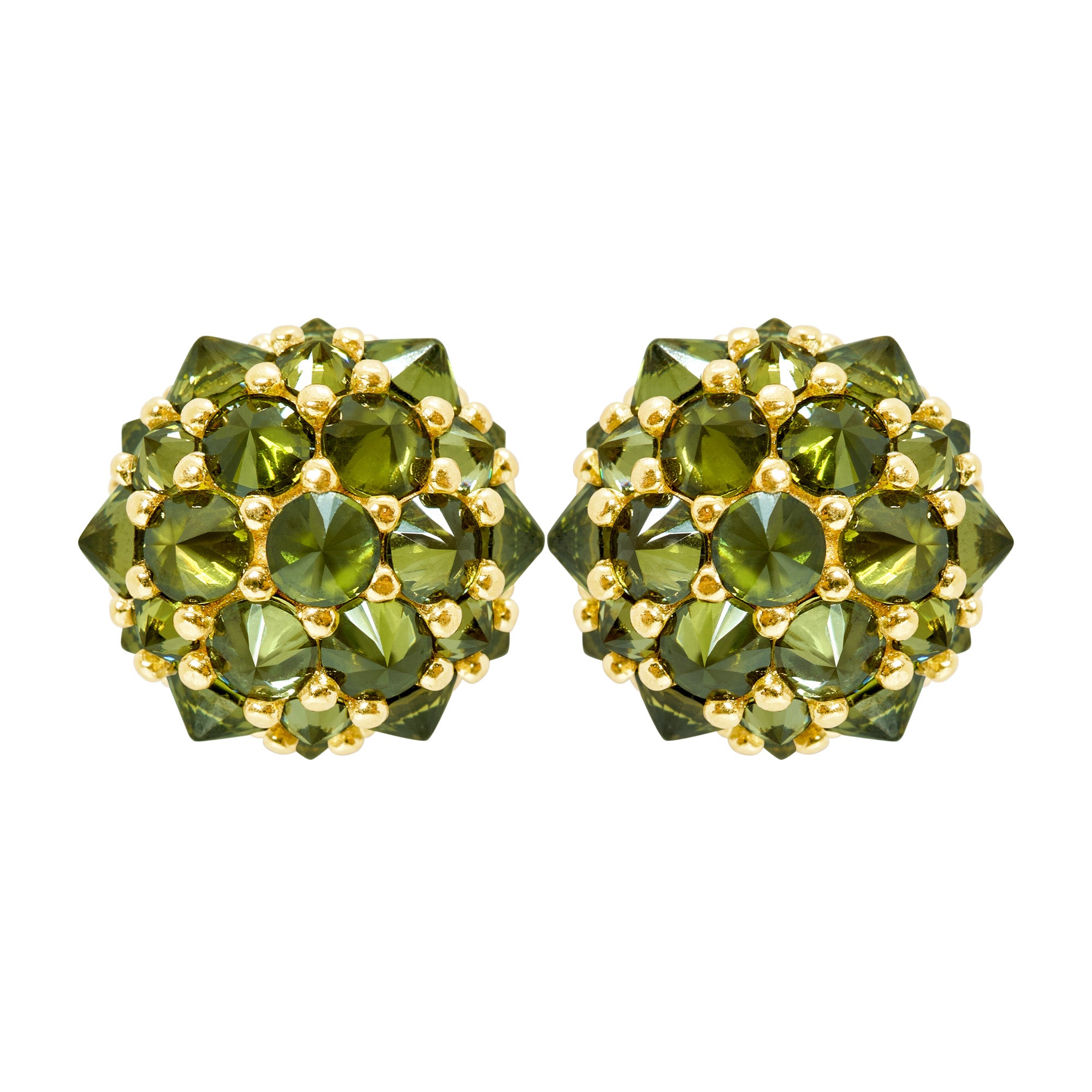 Perfect Bonbon Cocktail Earrings - Light Green - Gold