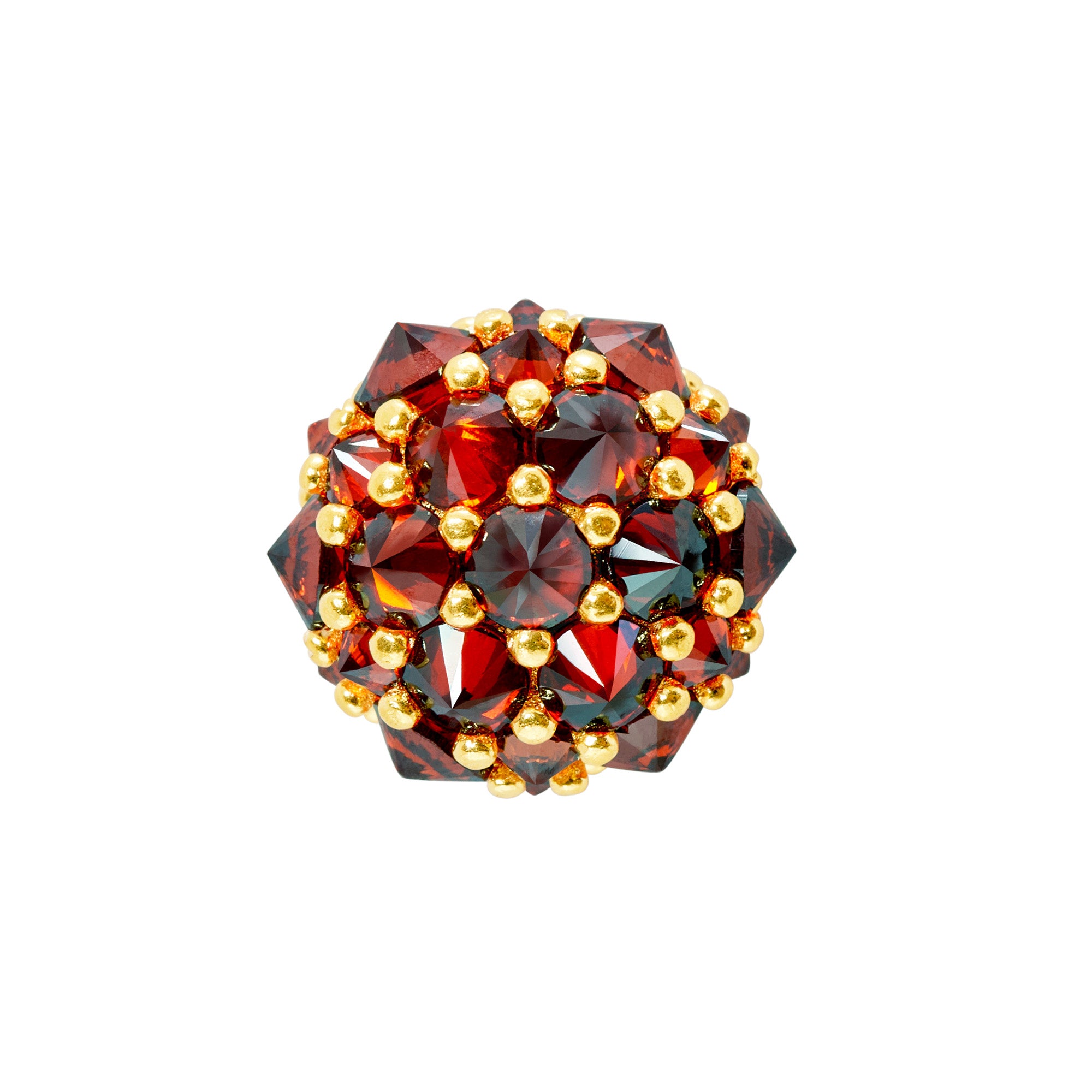 Perfect Bonbon Cocktail Earrings - Red - Gold
