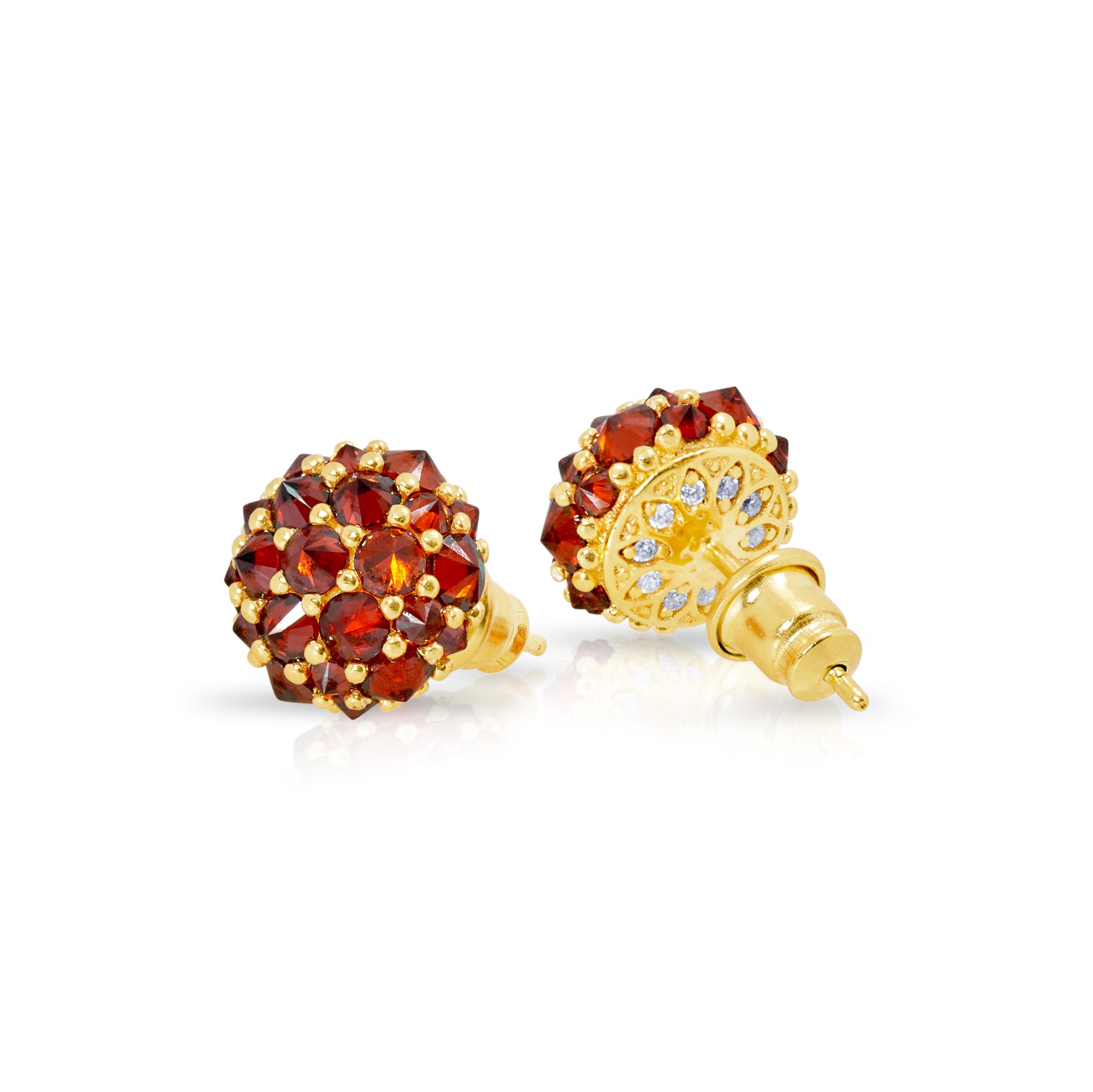 Perfect Bonbon Cocktail Earrings - Red - Gold