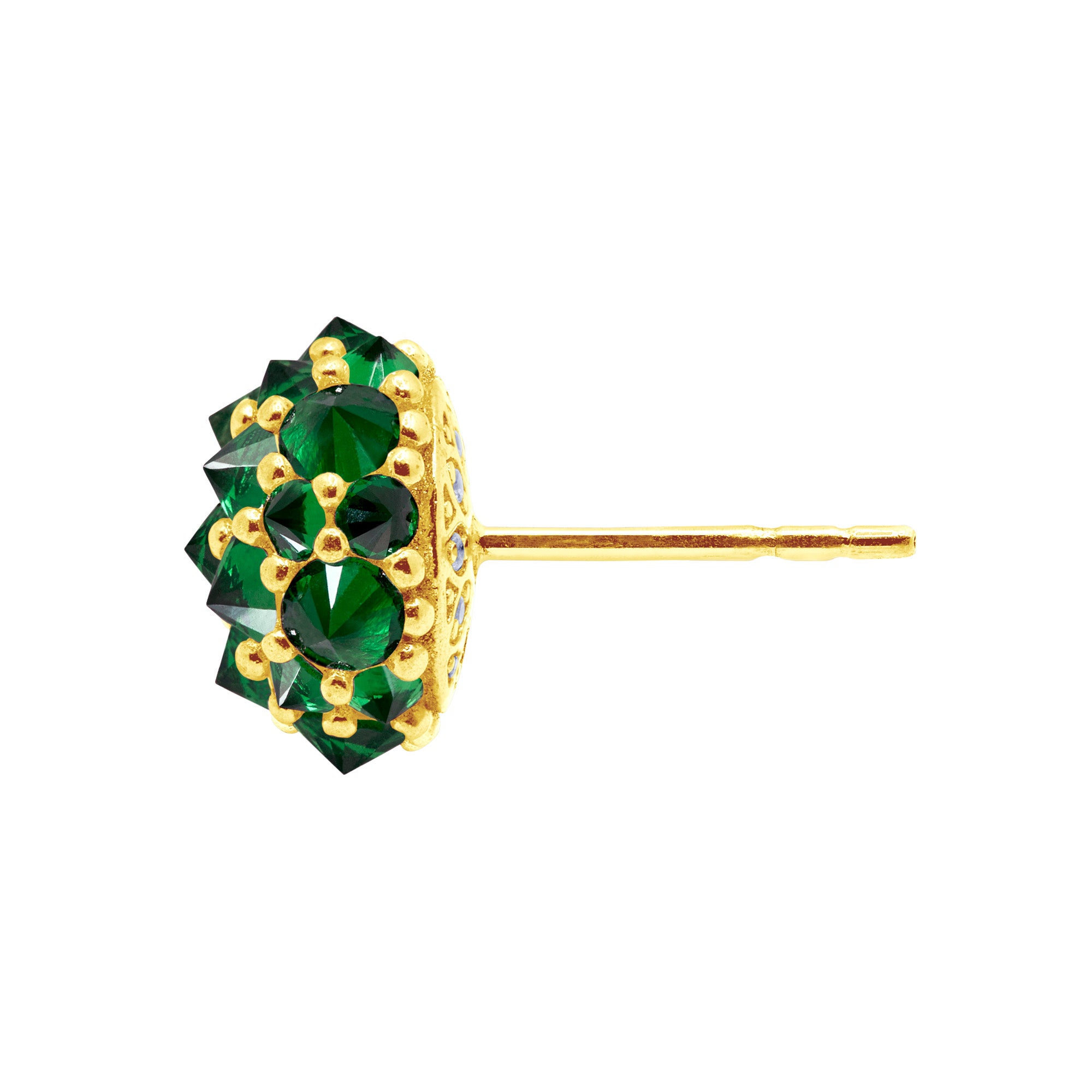 Perfect Bonbon Cocktail Earrings - Dark Green - Gold