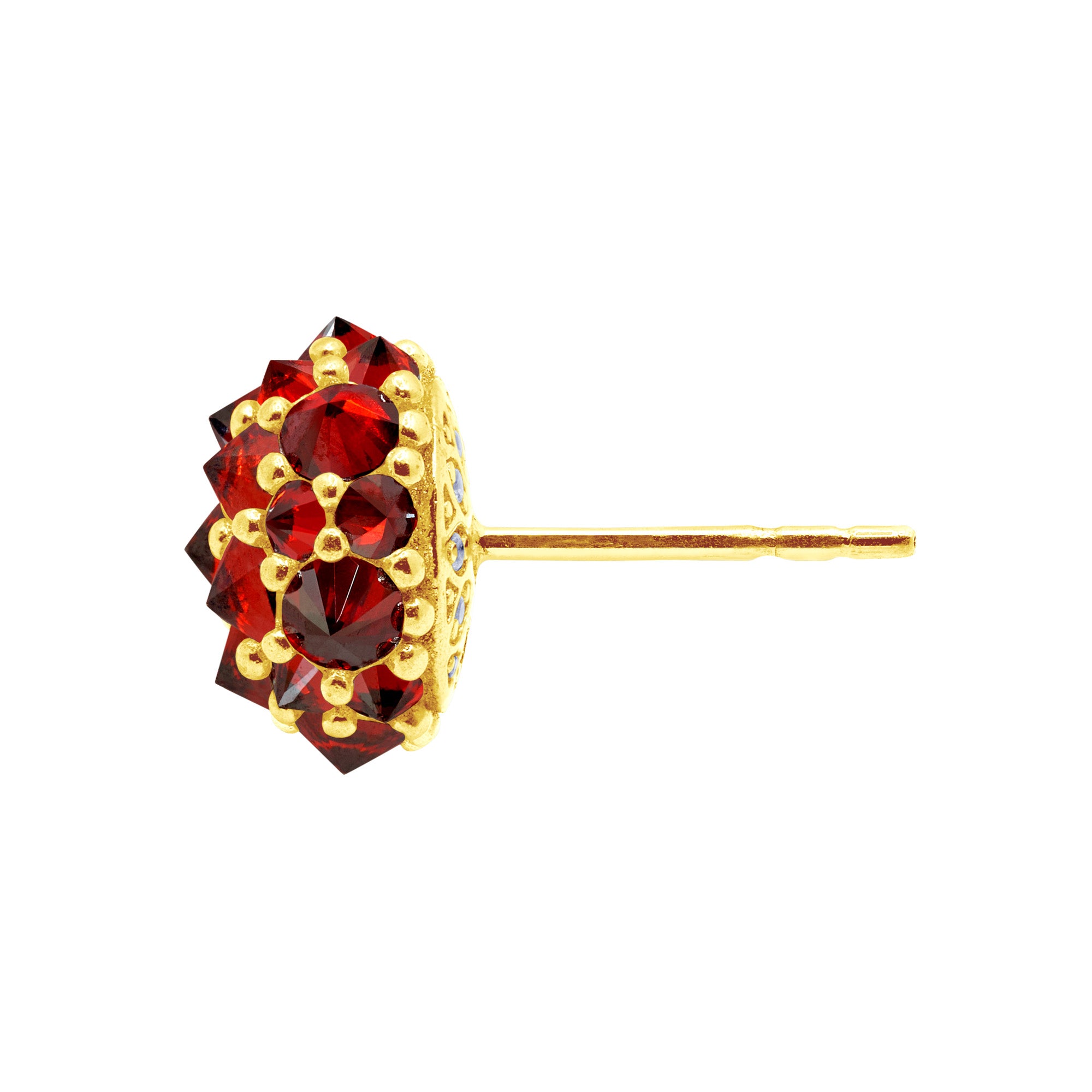Perfect Bonbon Cocktail Earrings - Red - Gold