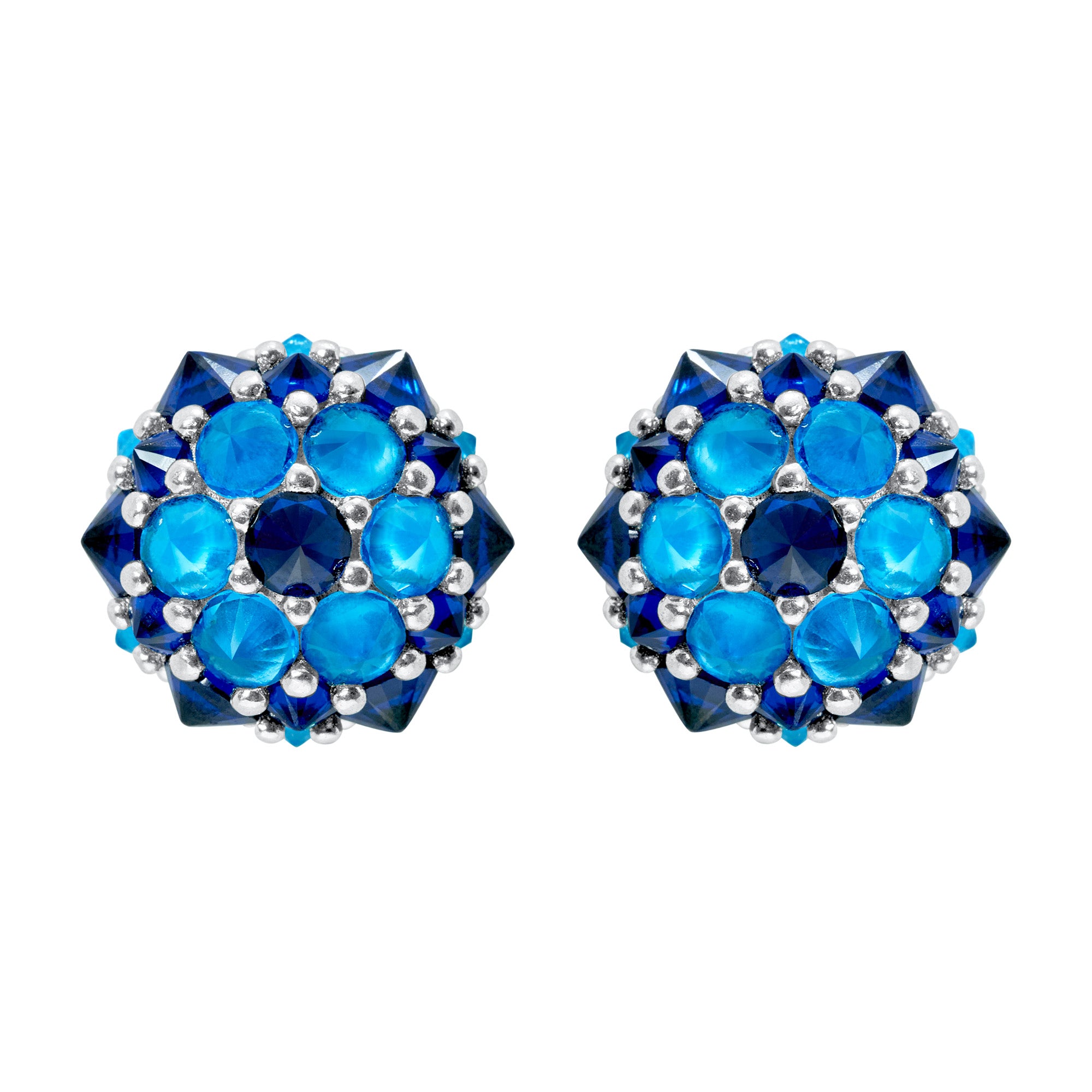 Perfect Bonbon Cocktail Earrings - Light Blue - Silver
