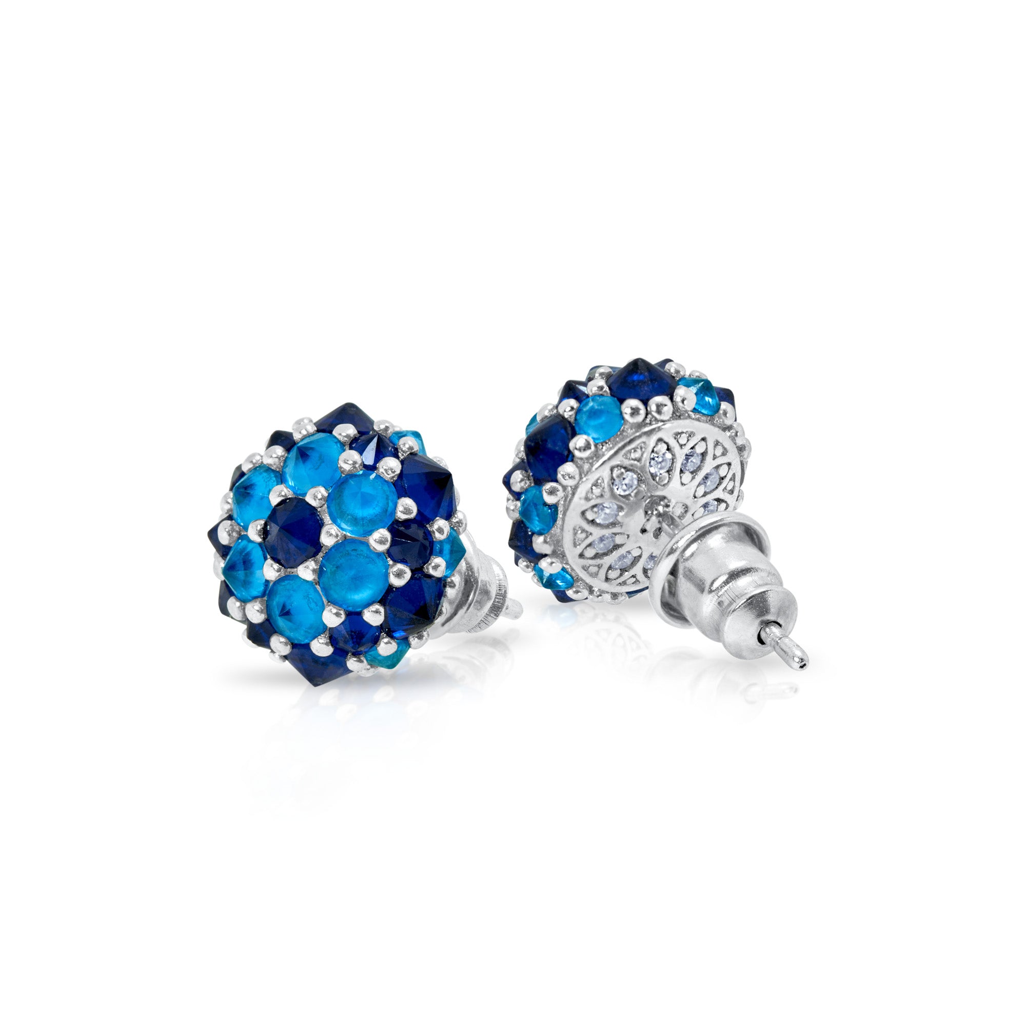 Perfect Bonbon Cocktail Earrings - Light Blue - Silver