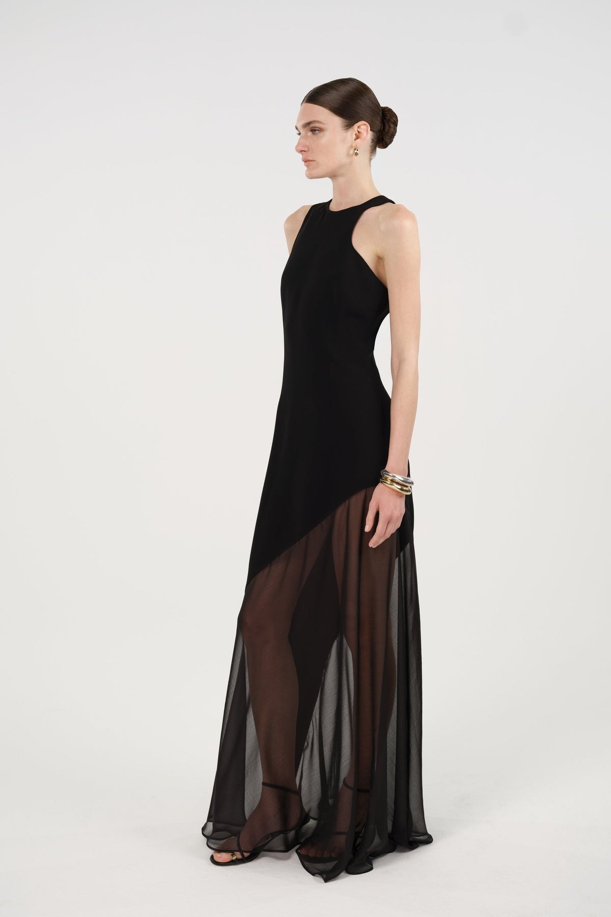 Sheer Detail Maxi Dress