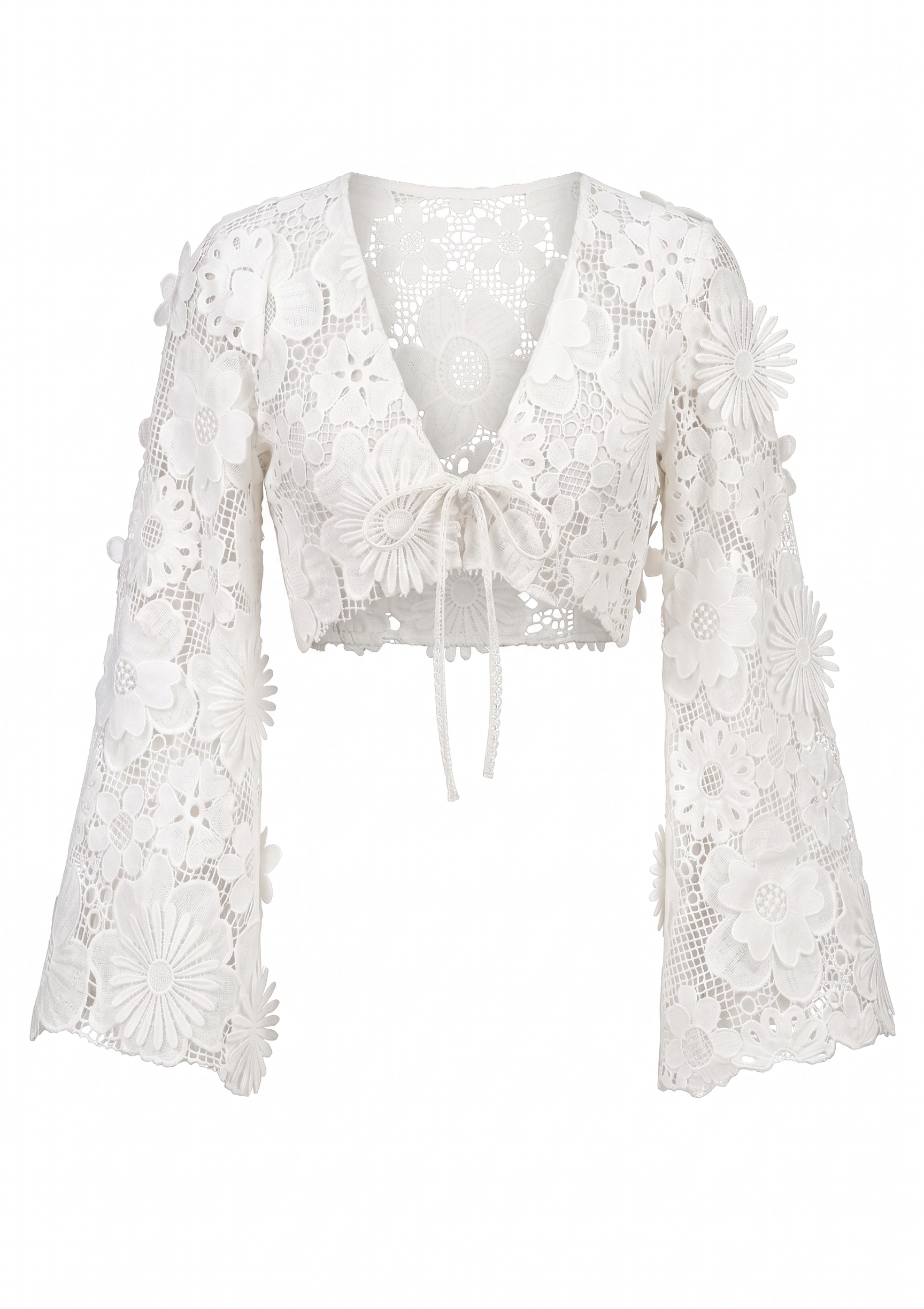 Velora Top White Crochet Filora
