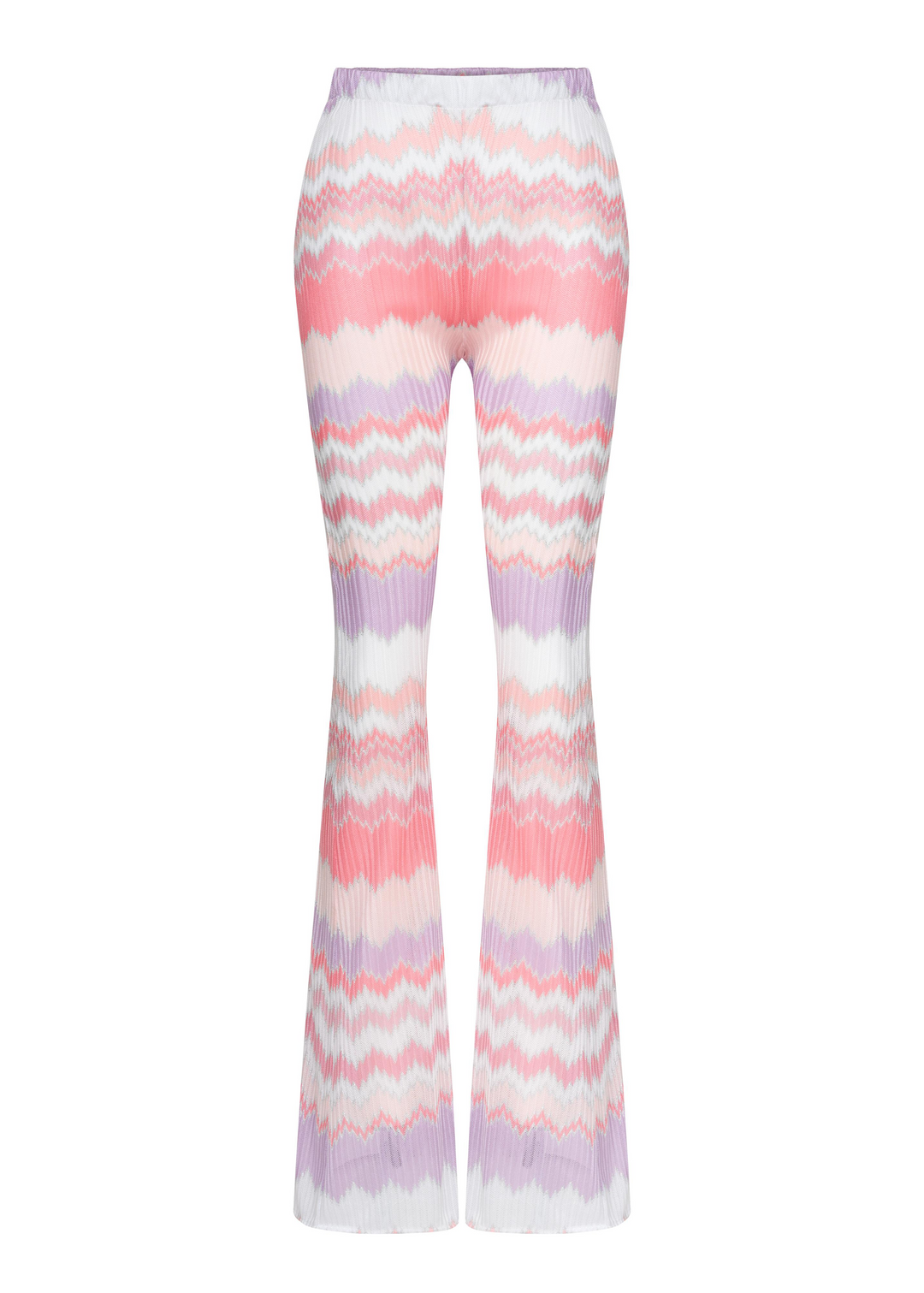 Lunessa Knit Flared Pants Zigzag Metallic Soleia