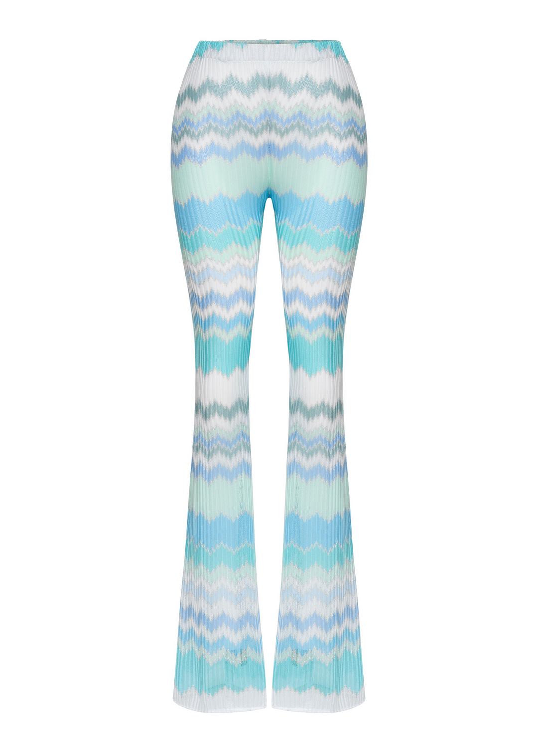 Lunessa Knit Flared Pants Zigzag Metallic Almara