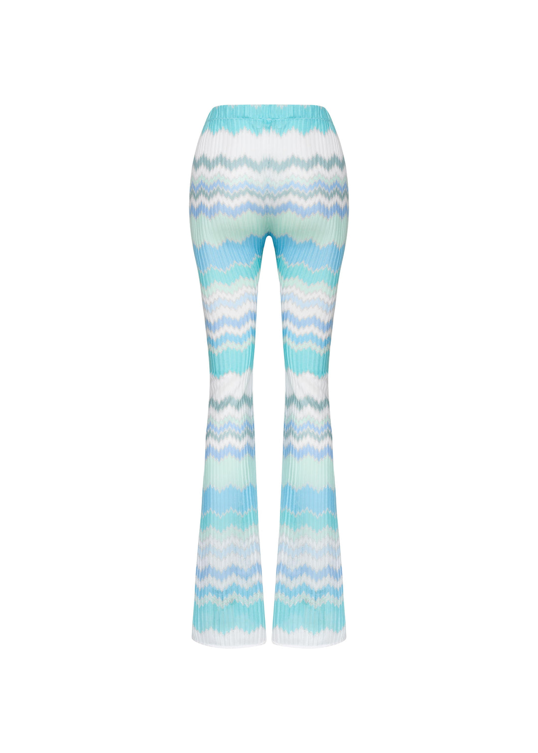 Lunessa Knit Flared Pants Zigzag Metallic Almara