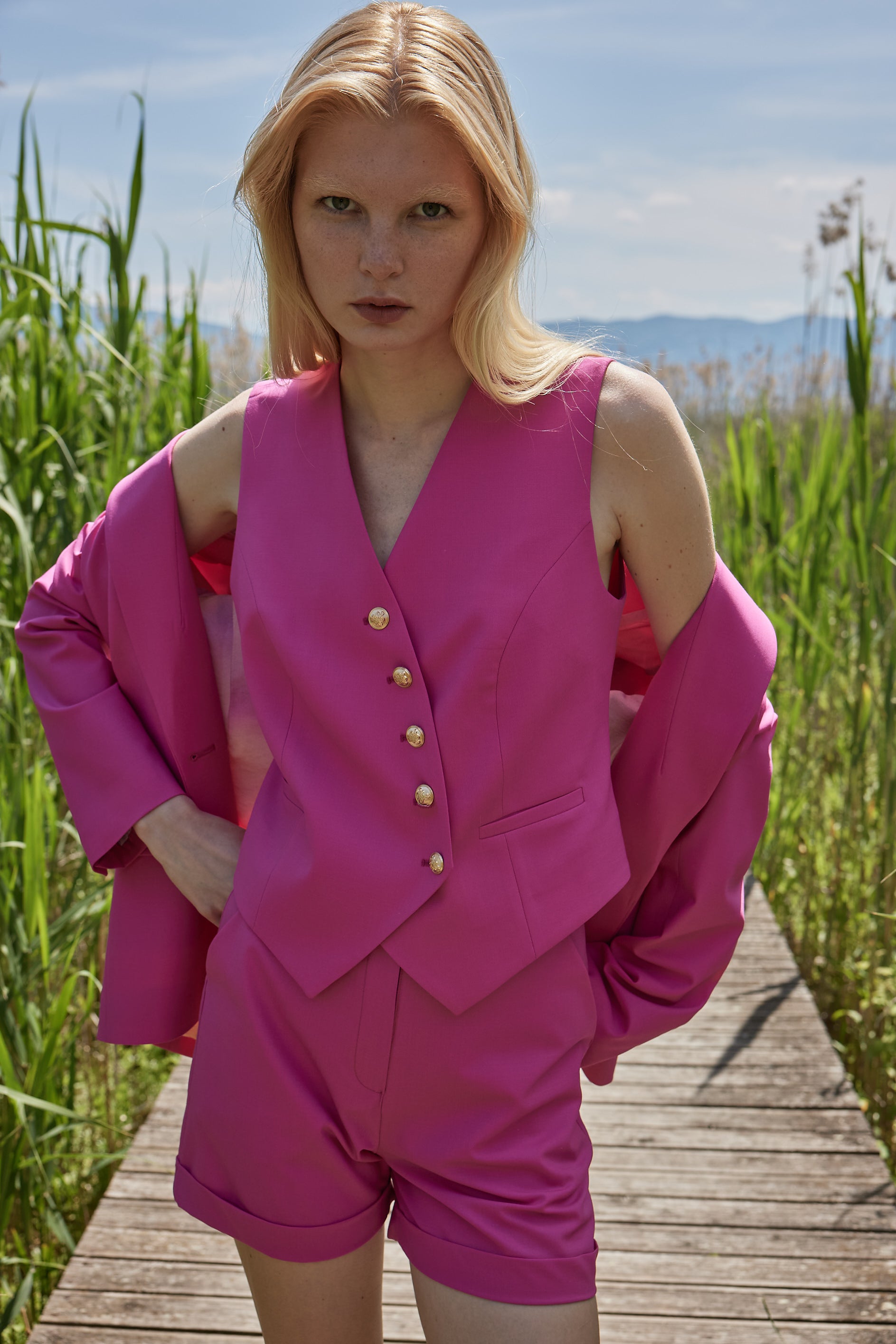 The Daily Jacket - Fuschia