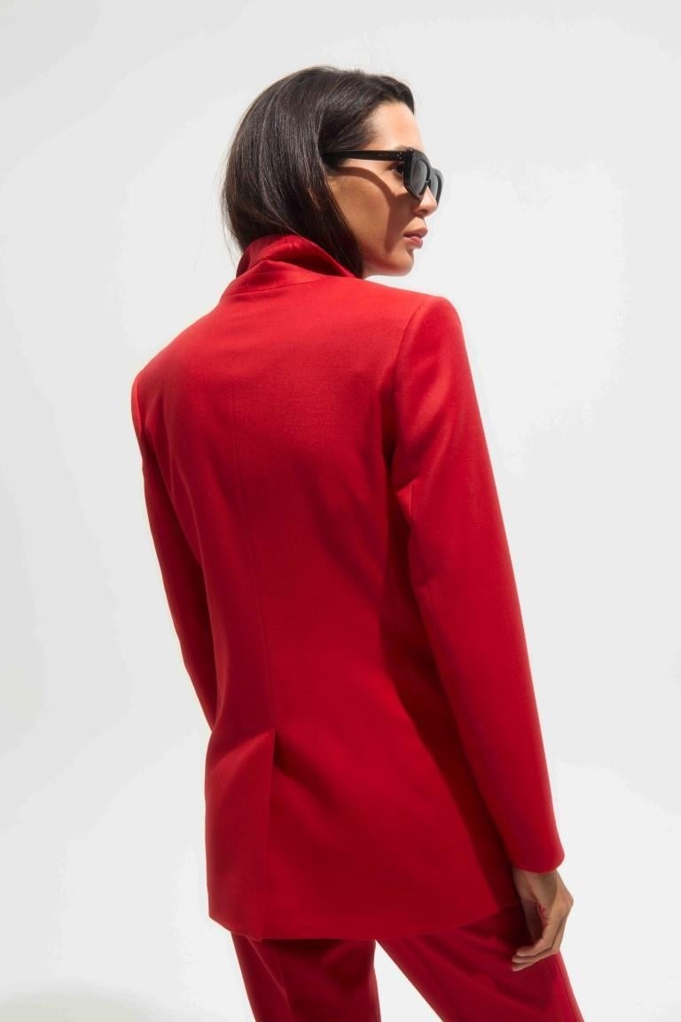 The Tuxedo Jacket - Scarlet