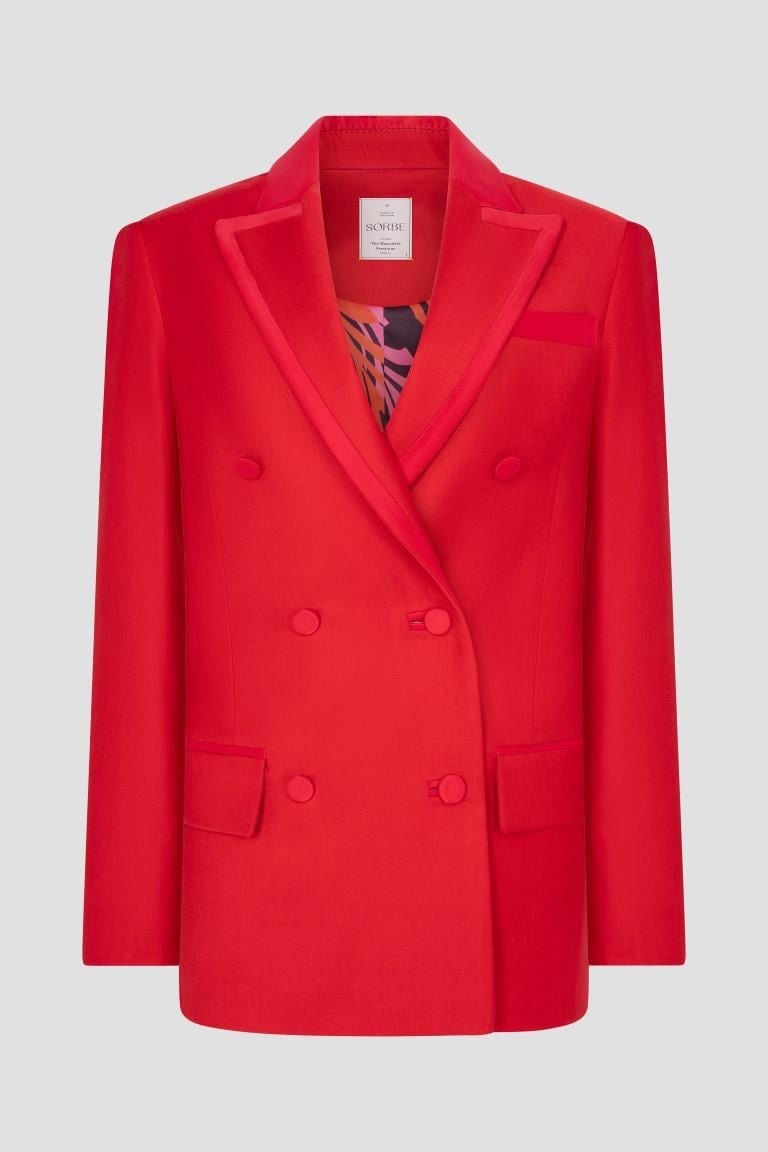 The Tuxedo Jacket - Scarlet