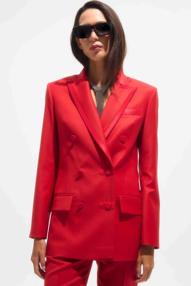 The Tuxedo Jacket - Scarlet