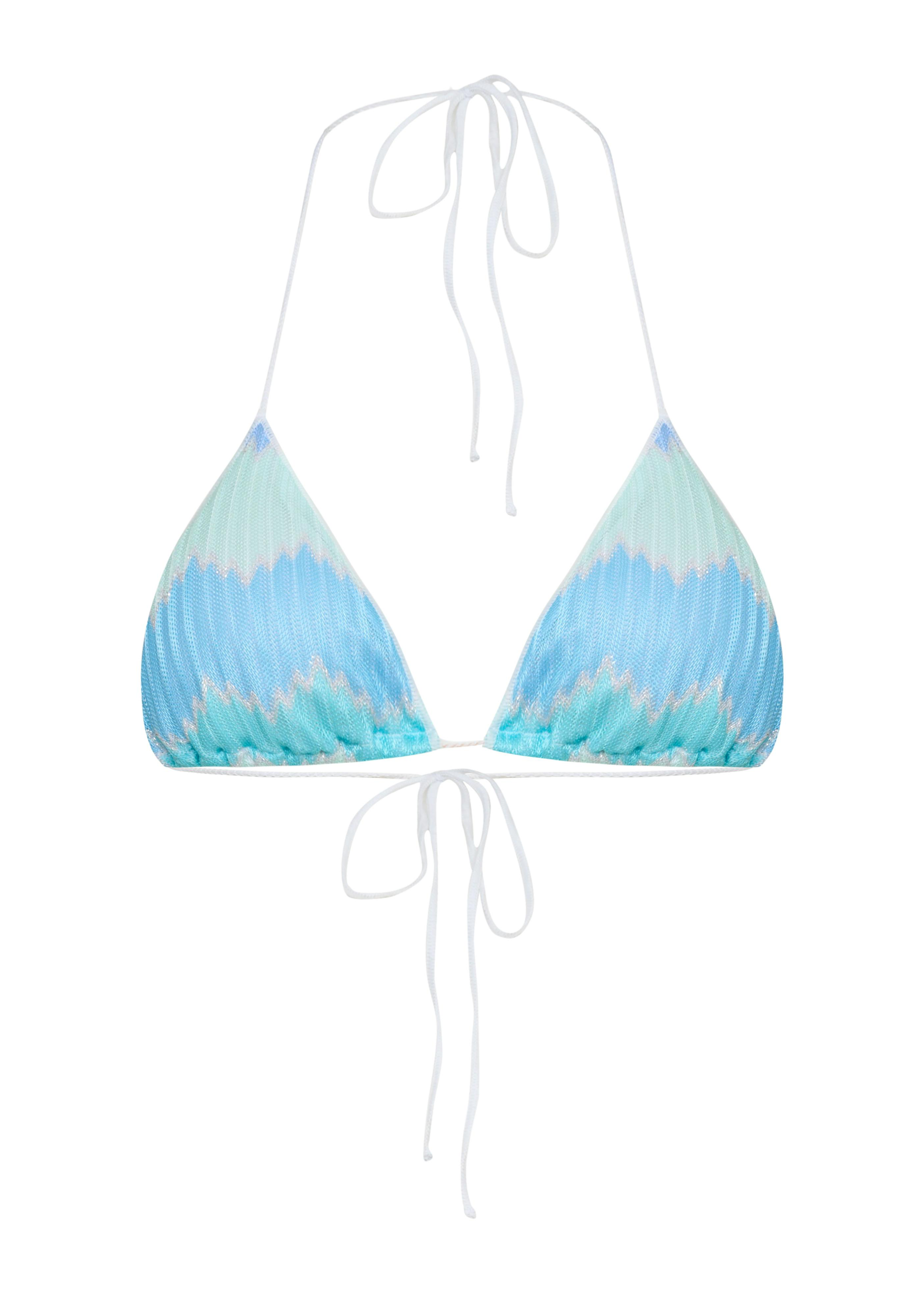 Avila Triangle Braided Bikini Top with Metallic Zigzag Detail Almara