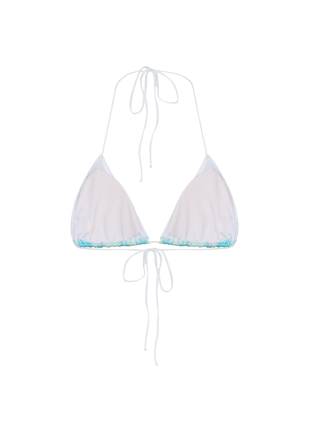 Avila Triangle Braided Bikini Top with Metallic Zigzag Detail Almara