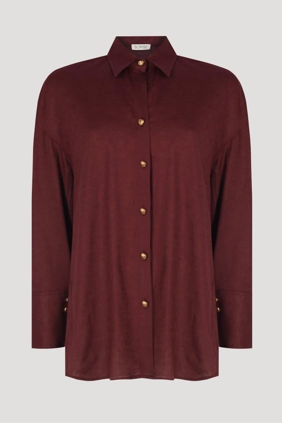 The Boyish Linen Shirt - Bloody Mary