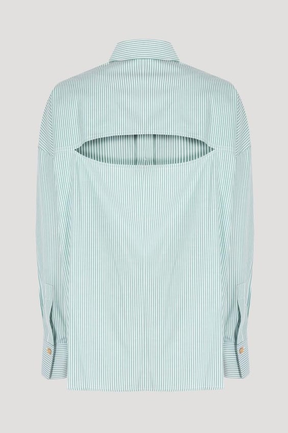 The Beach Cut Out Suit Shirt - Green