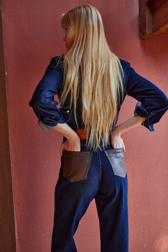 The Feminine Denim Shirt - Dark Blue