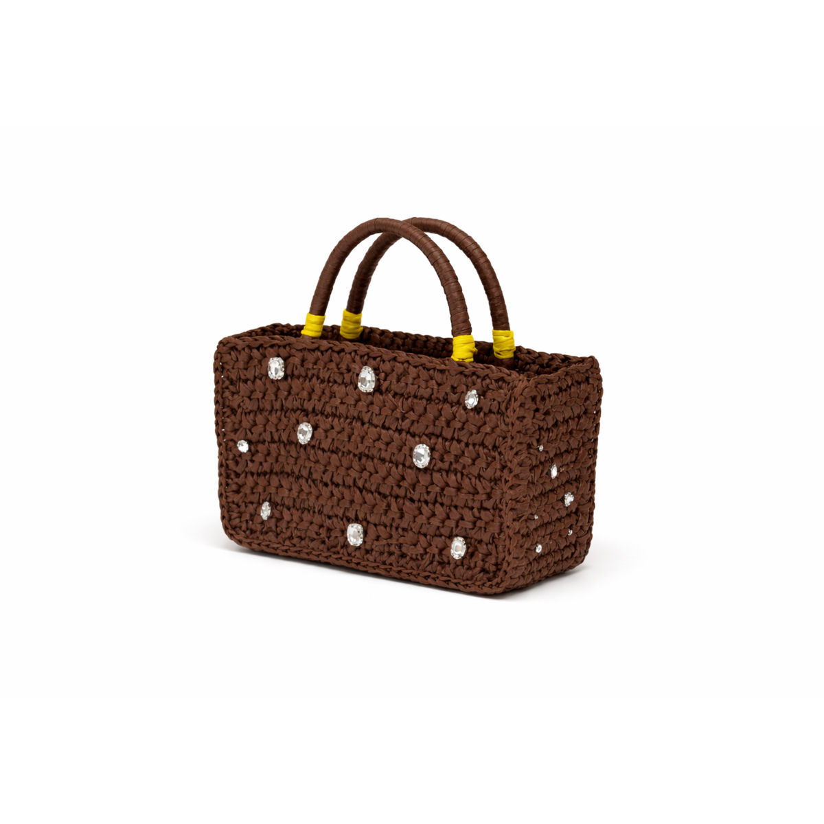 Stud Mini Tote in Brown