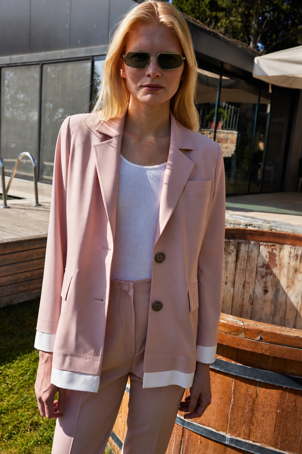 The Split Suit Jacket - Rose