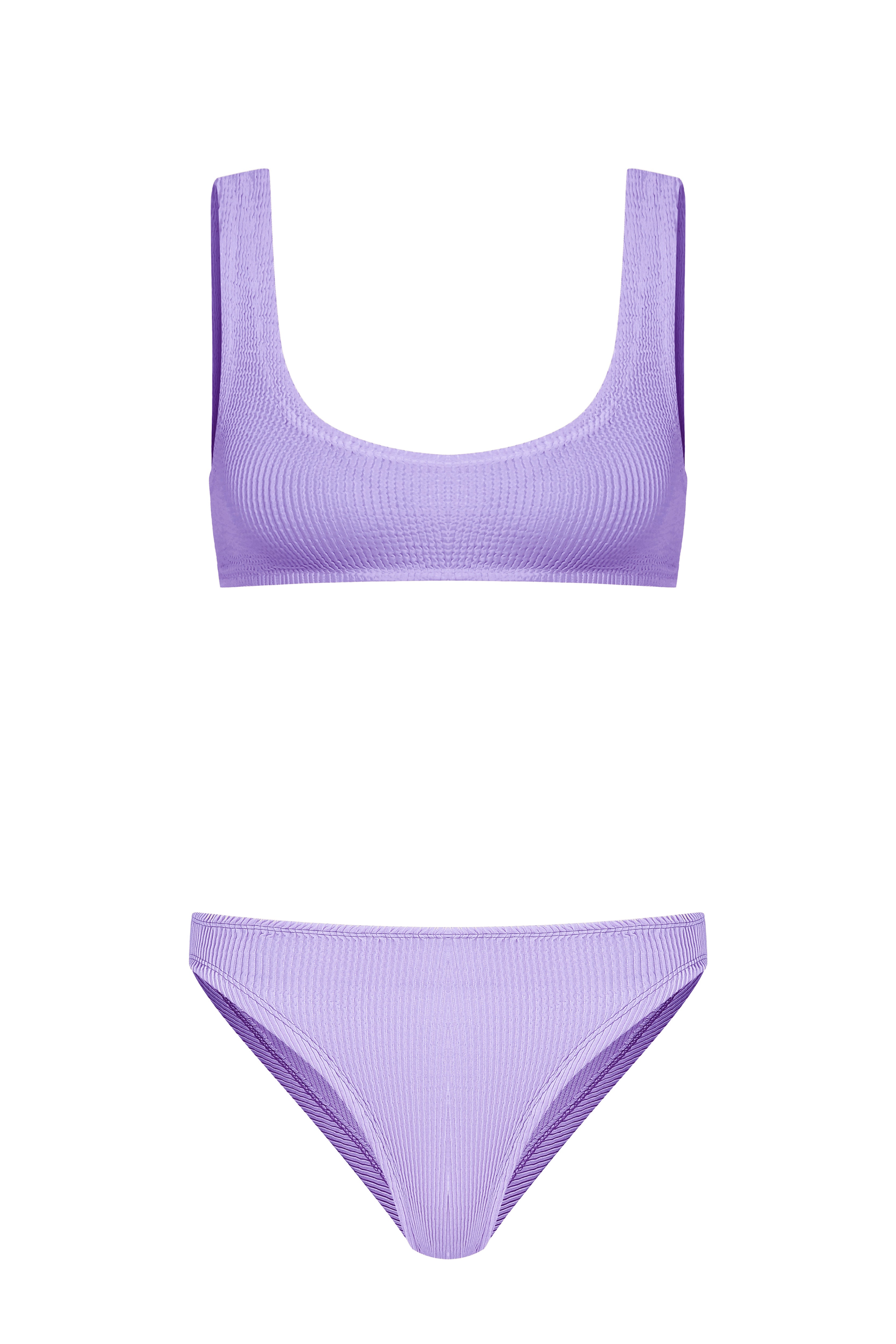 Sofi Italian Crinkle Tank Bikini Set - Purple