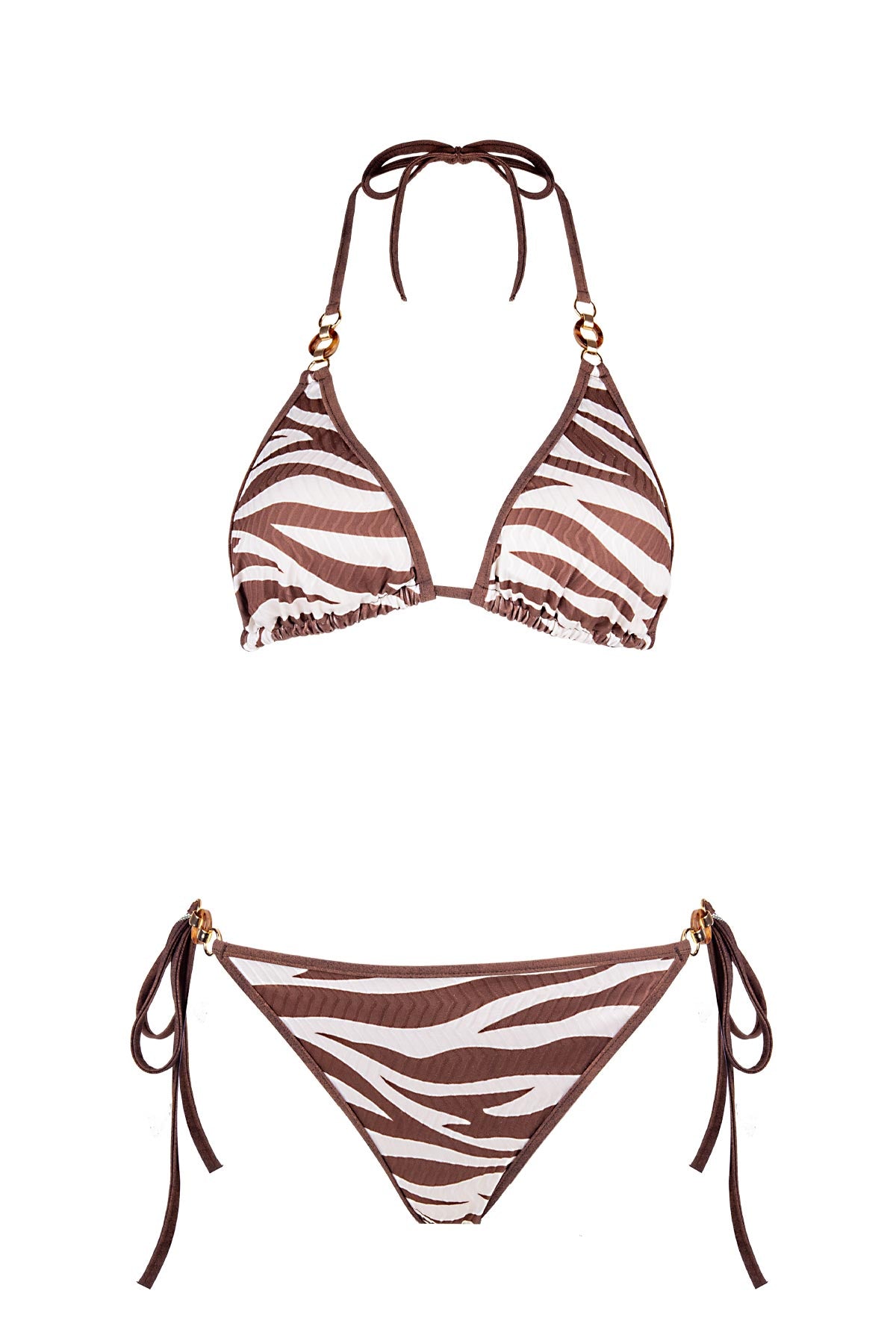 6622 Brown Zebra Bikini