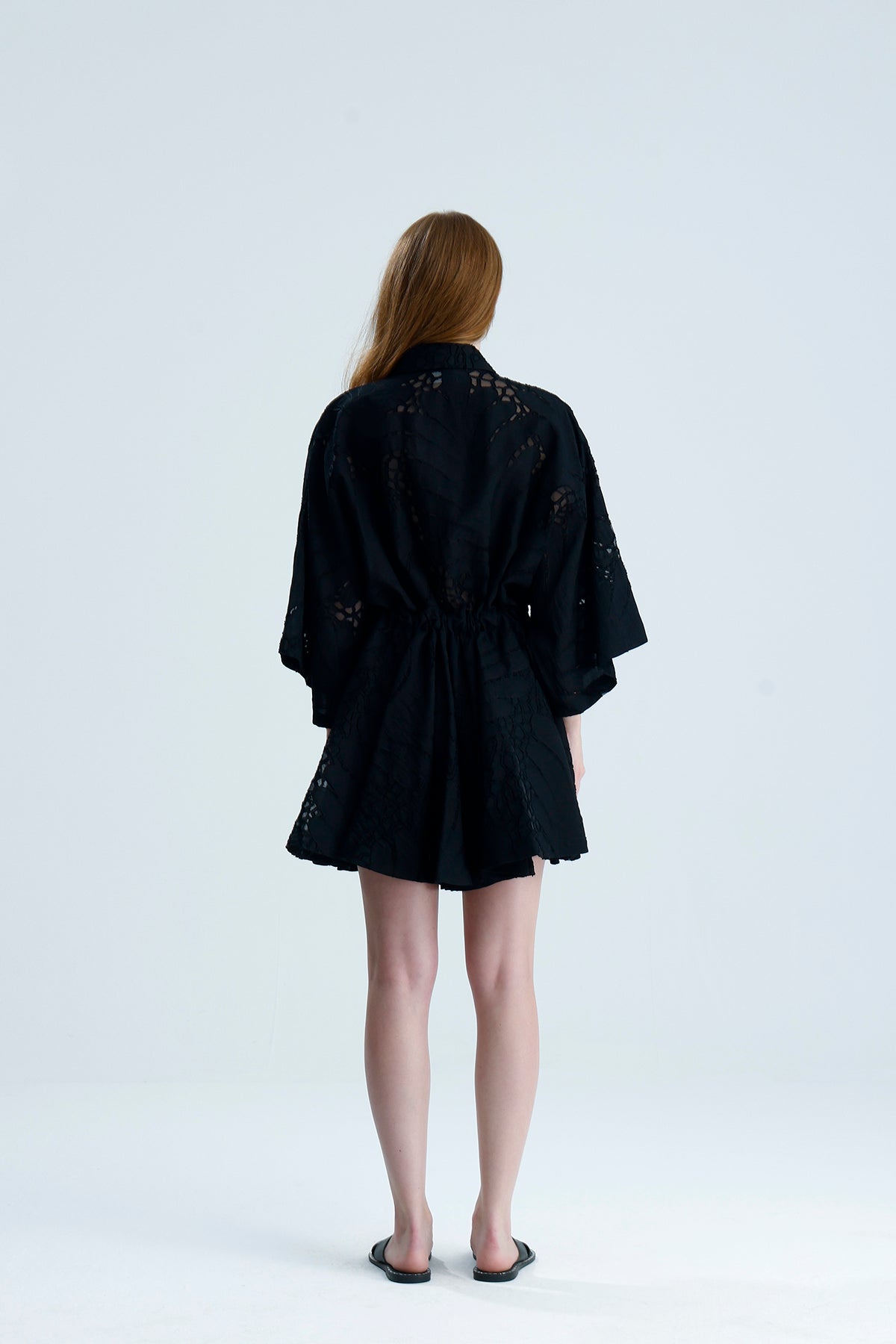 Victoria Oversize Fit Open Neckline Jumpsuit-Black
