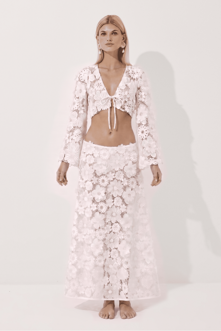 Velora Top White Crochet Filora