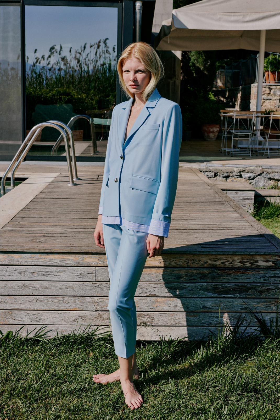 The Split Suit Jacket - Blue