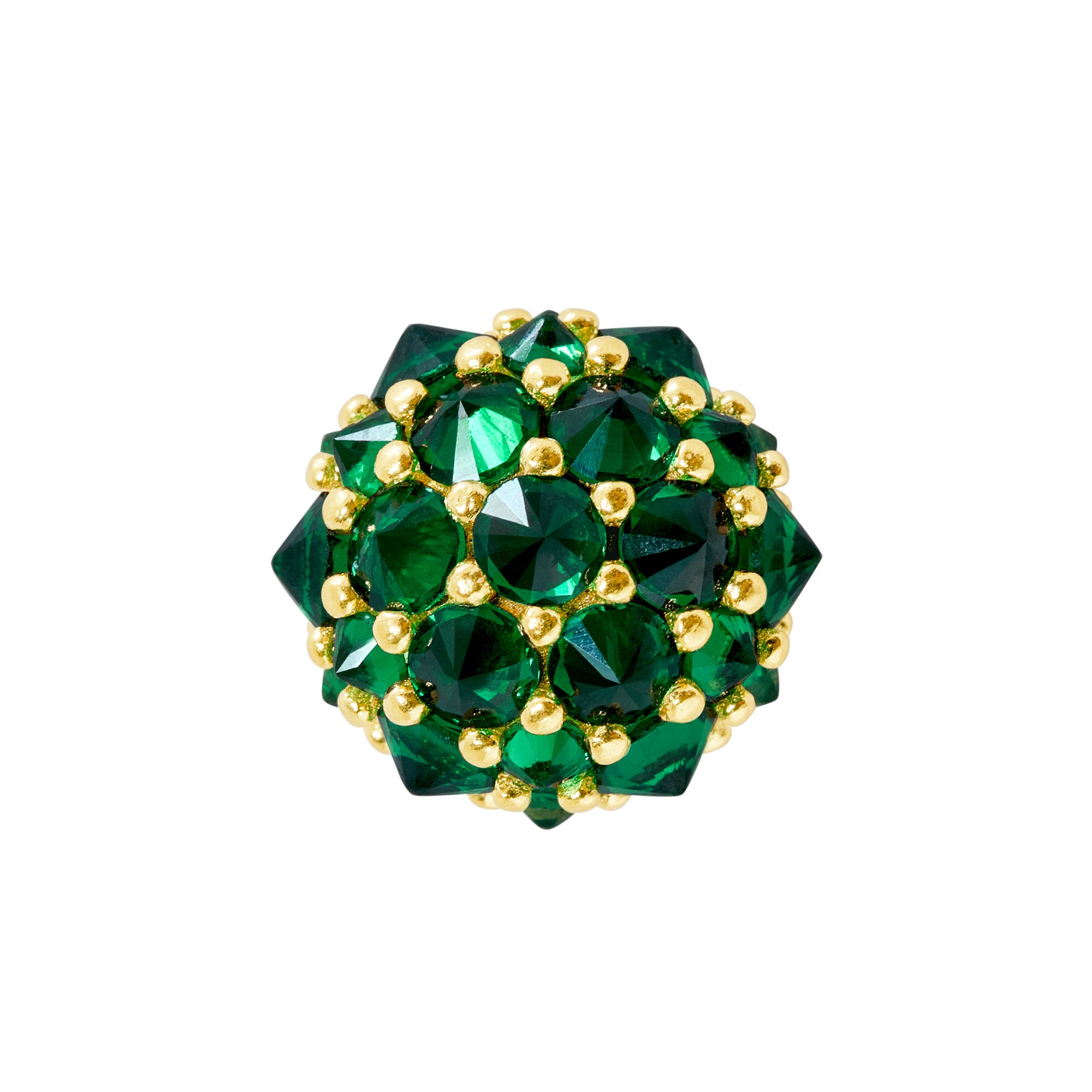 Perfect Bonbon Cocktail Earrings - Dark Green - Gold