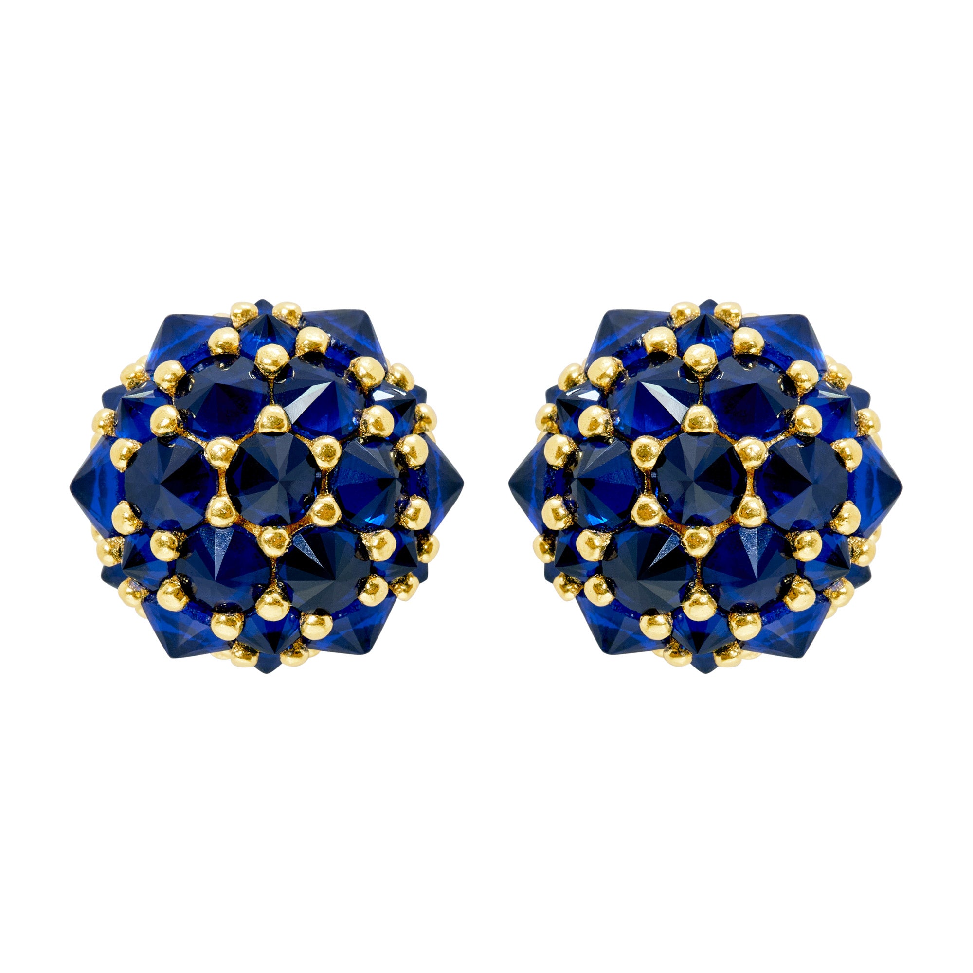 Perfect Bonbon Cocktail Earrings - Dark Blue - Gold