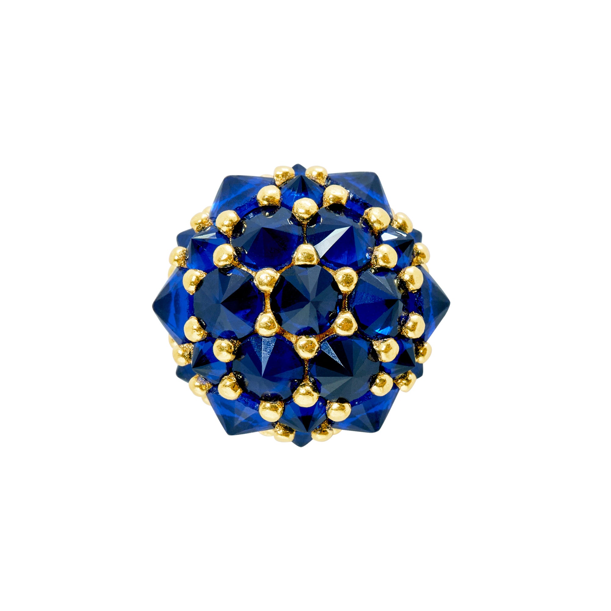 Perfect Bonbon Cocktail Earrings - Dark Blue - Gold