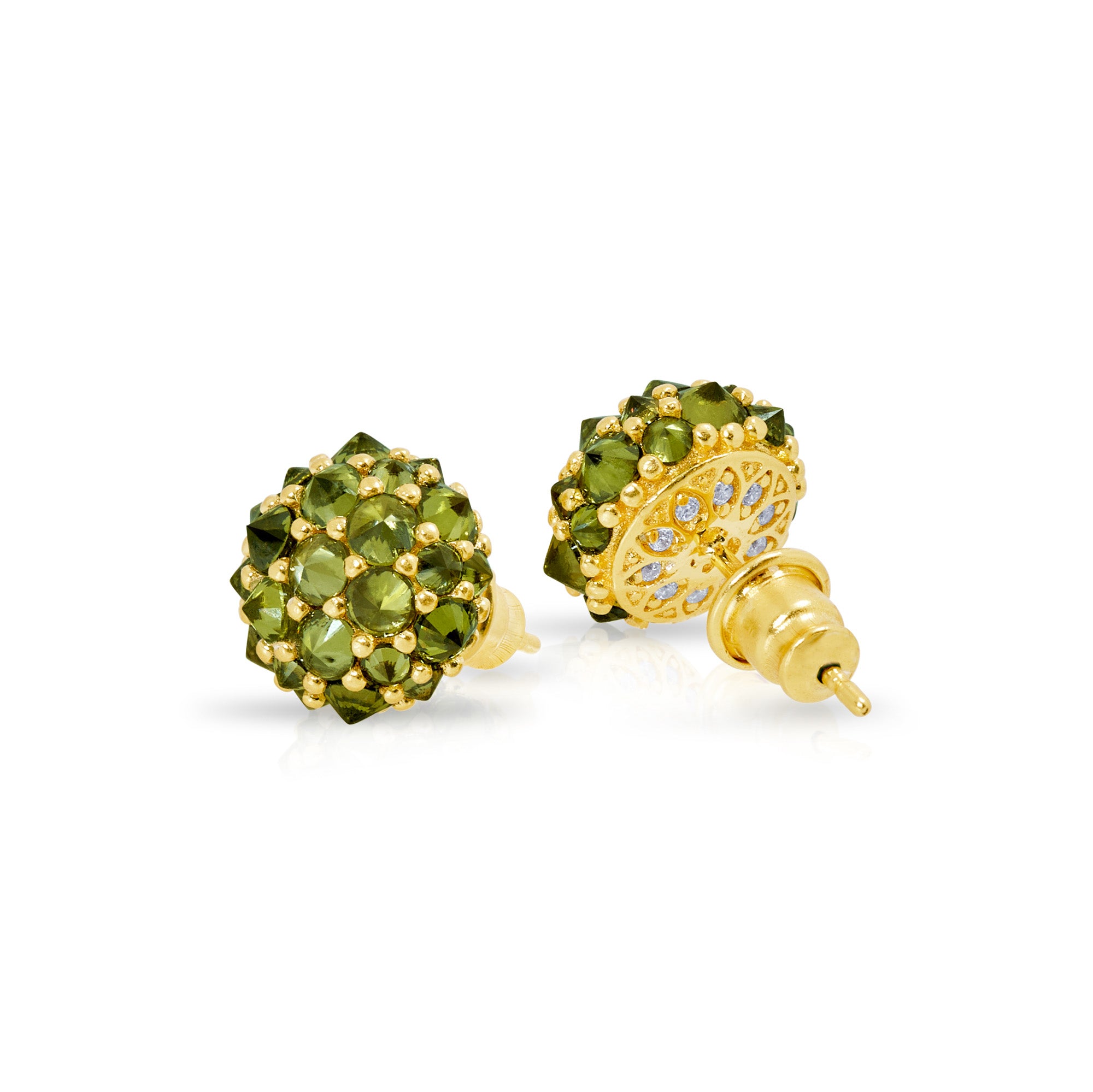 Perfect Bonbon Cocktail Earrings - Light Green - Gold