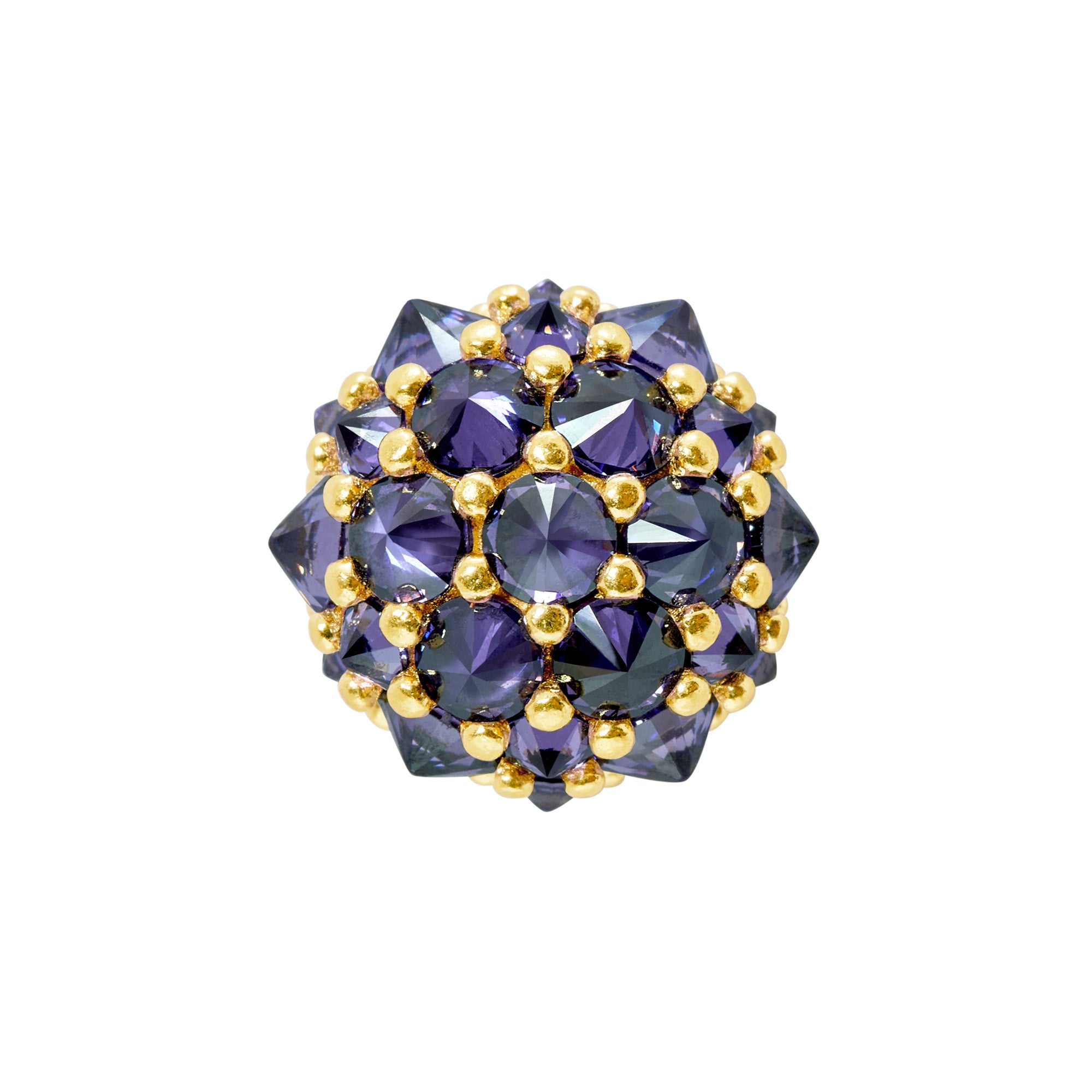 Perfect Bonbon Cocktail Earrings - Purple - Gold