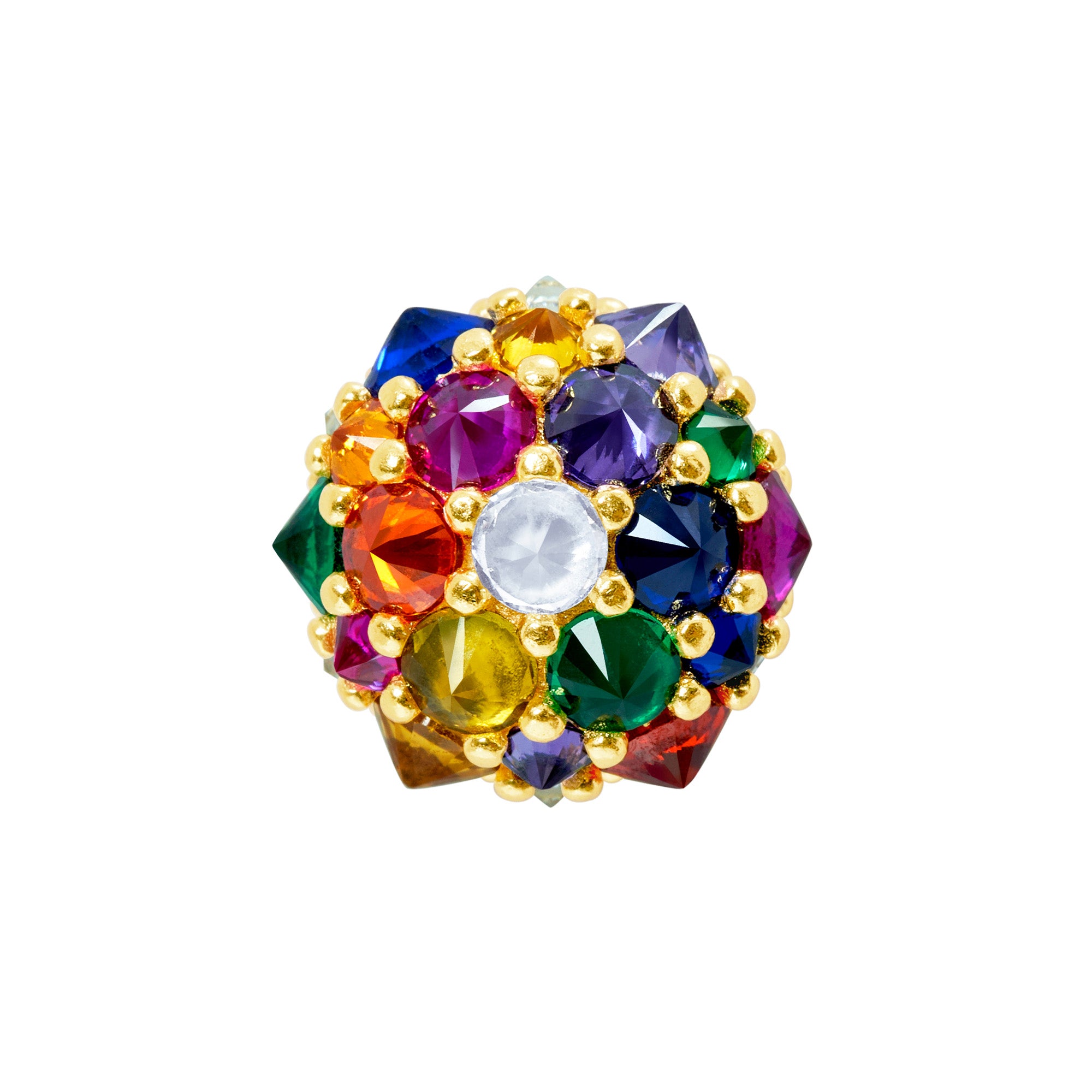 Perfect Bonbon Cocktail Earrings - Rainbow - Gold