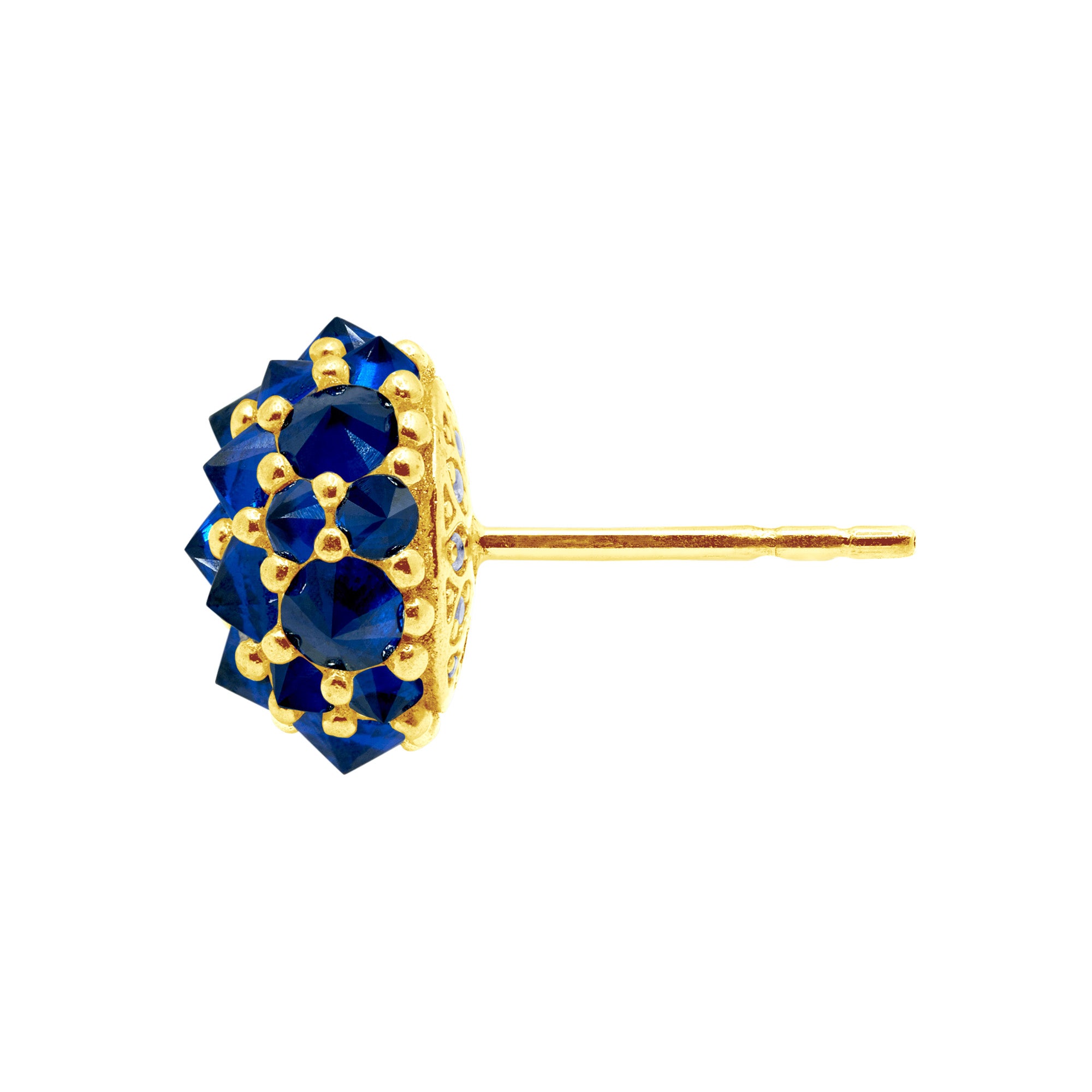 Perfect Bonbon Cocktail Earrings - Dark Blue - Gold