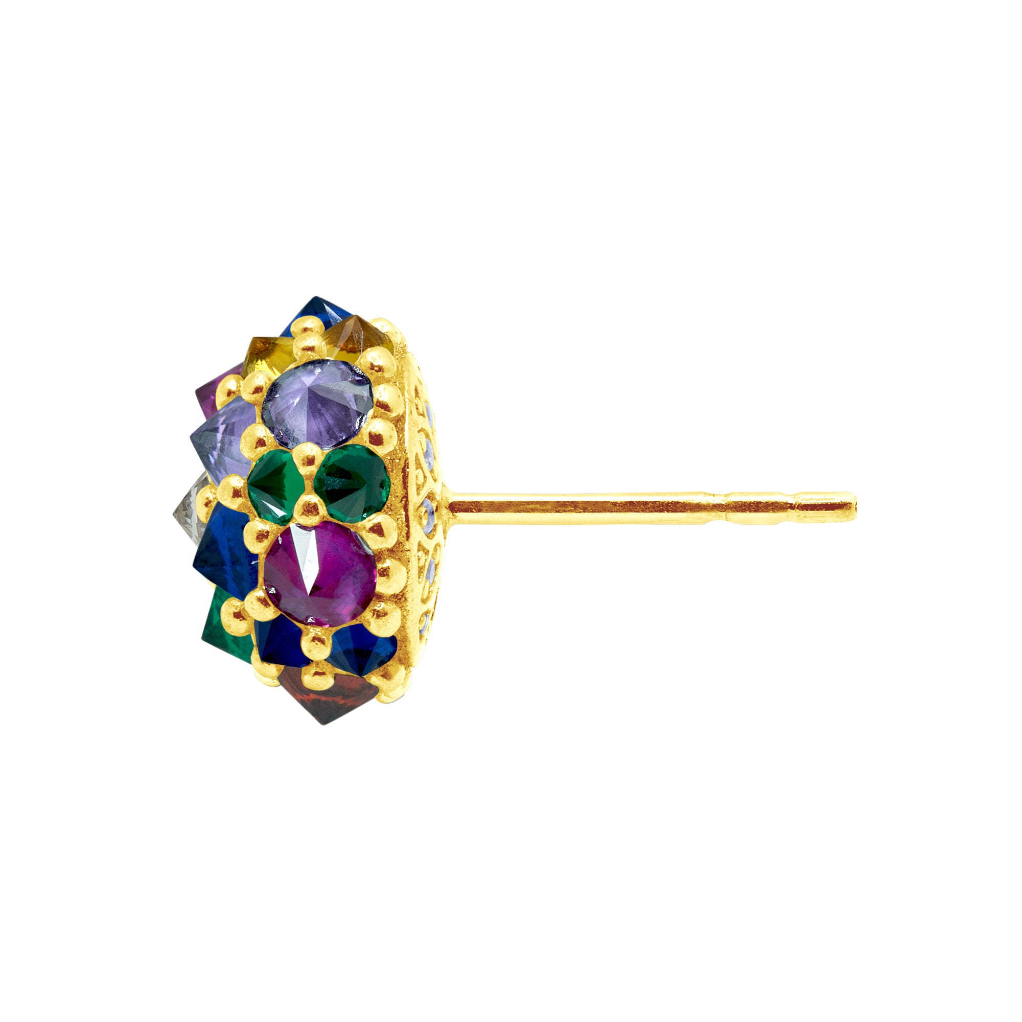 Perfect Bonbon Cocktail Earrings - Rainbow - Gold