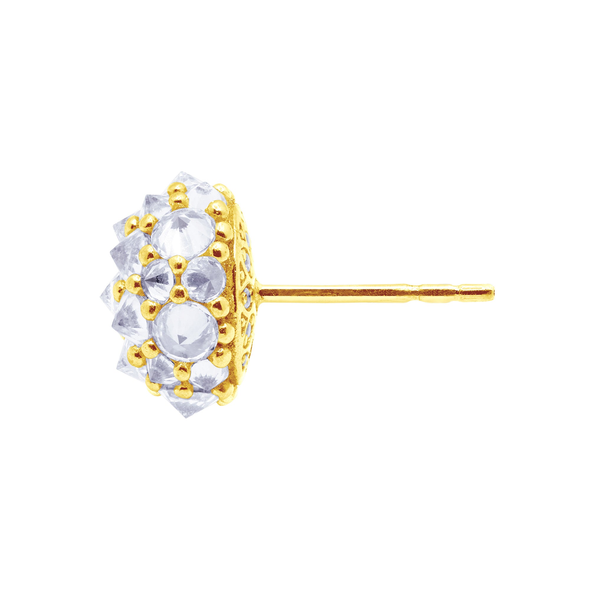 Perfect Bonbon Cocktail Earrings - White - Gold
