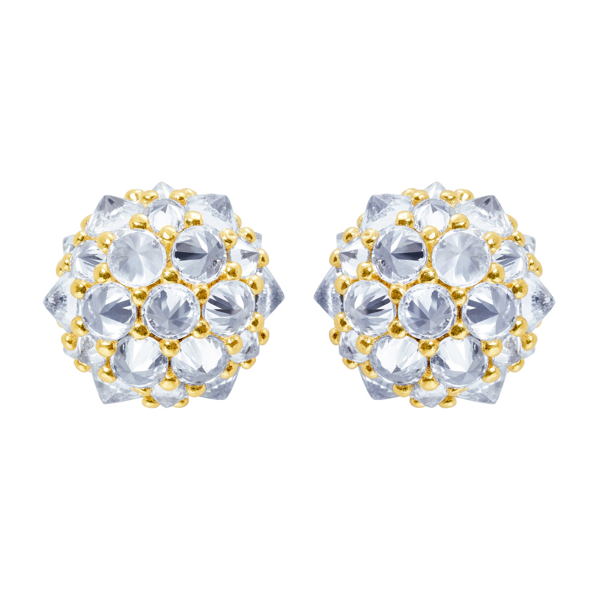 Perfect Bonbon Cocktail Earrings - White - Gold