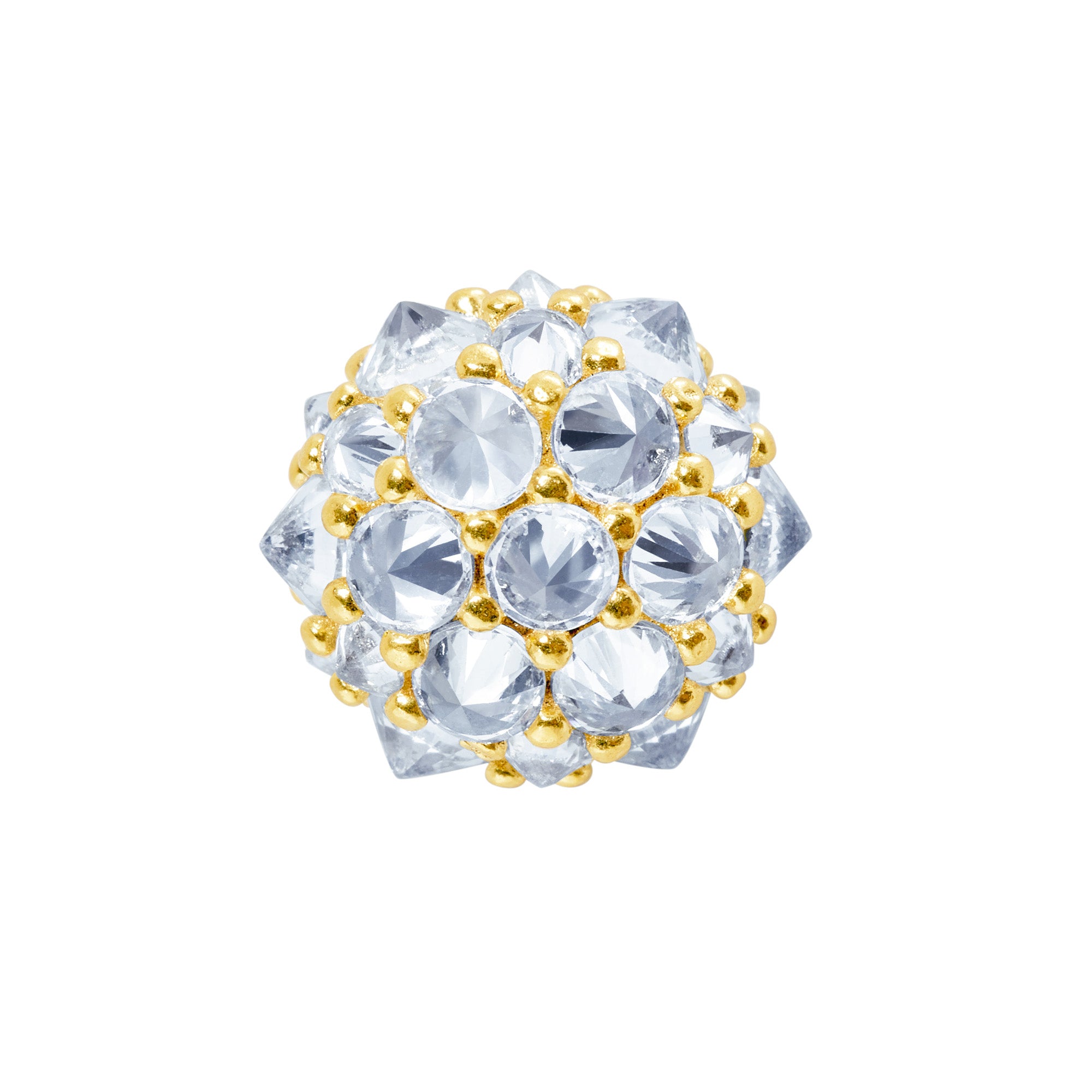 Perfect Bonbon Cocktail Earrings - White - Gold