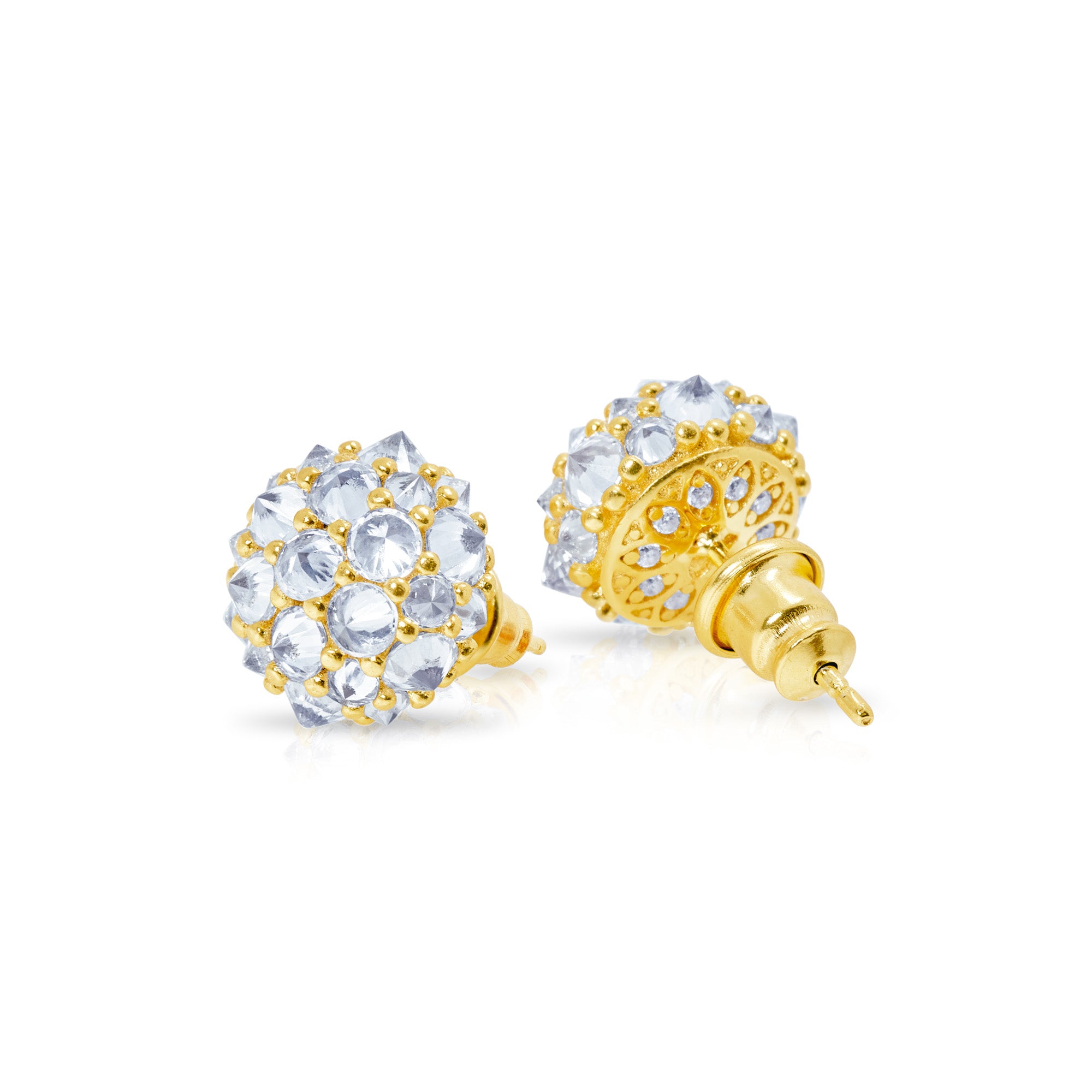 Perfect Bonbon Cocktail Earrings - White - Gold