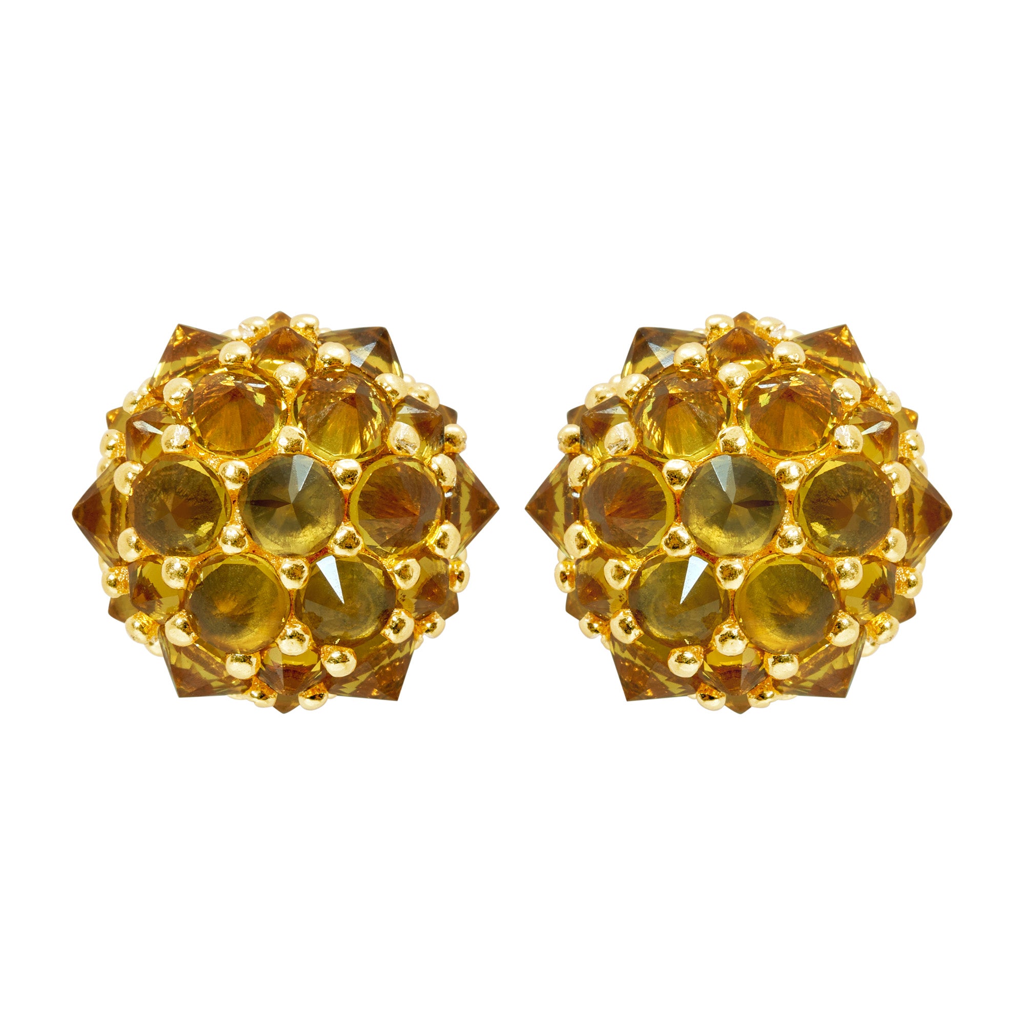 Perfect Bonbon Cocktail Earrings - Yellow - Gold