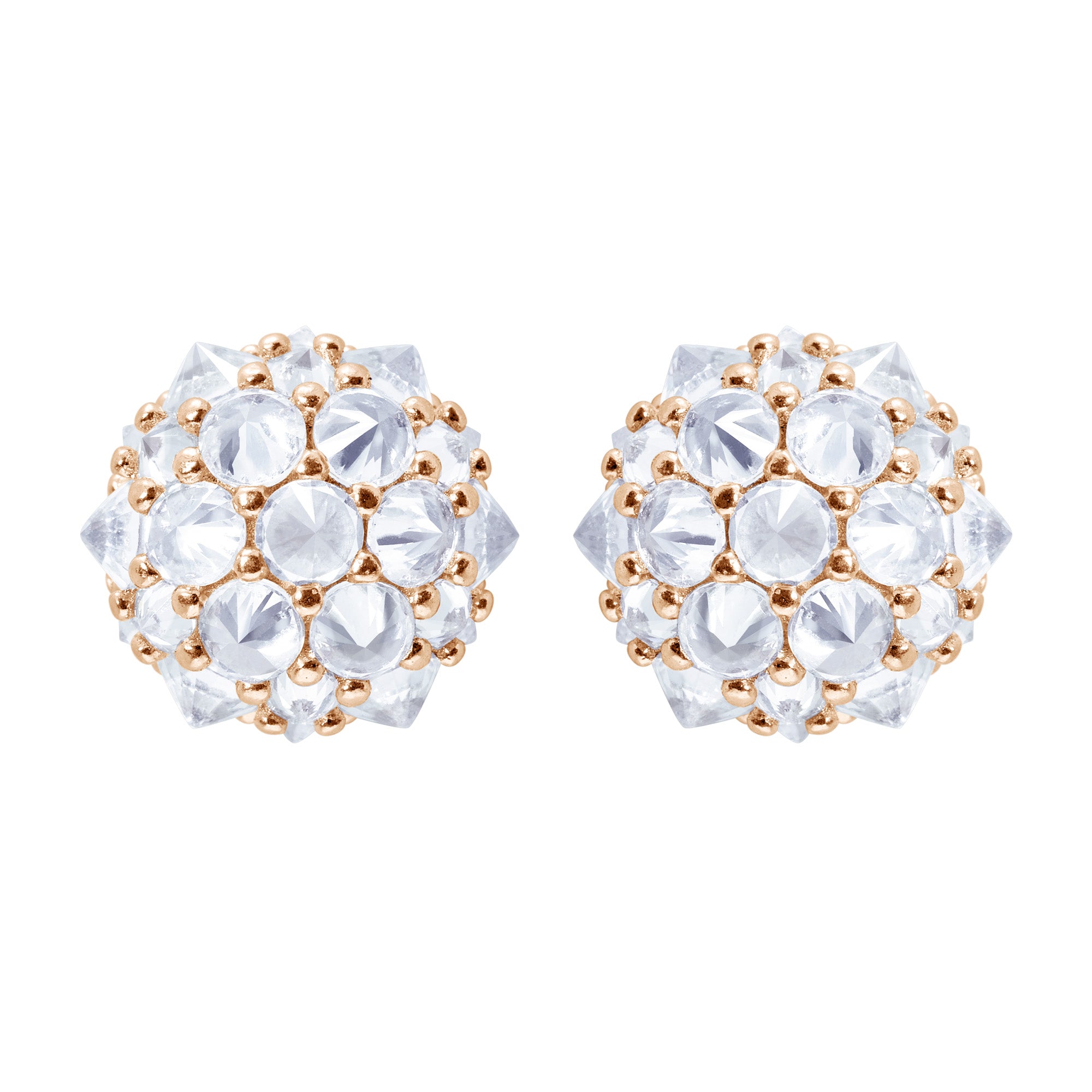 Perfect Bonbon Cocktail Earrings - White - Rose Gold