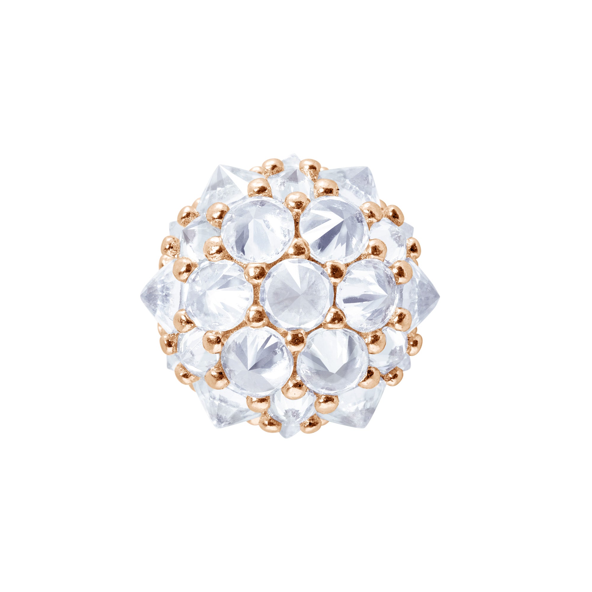 Perfect Bonbon Cocktail Earrings - White - Rose Gold