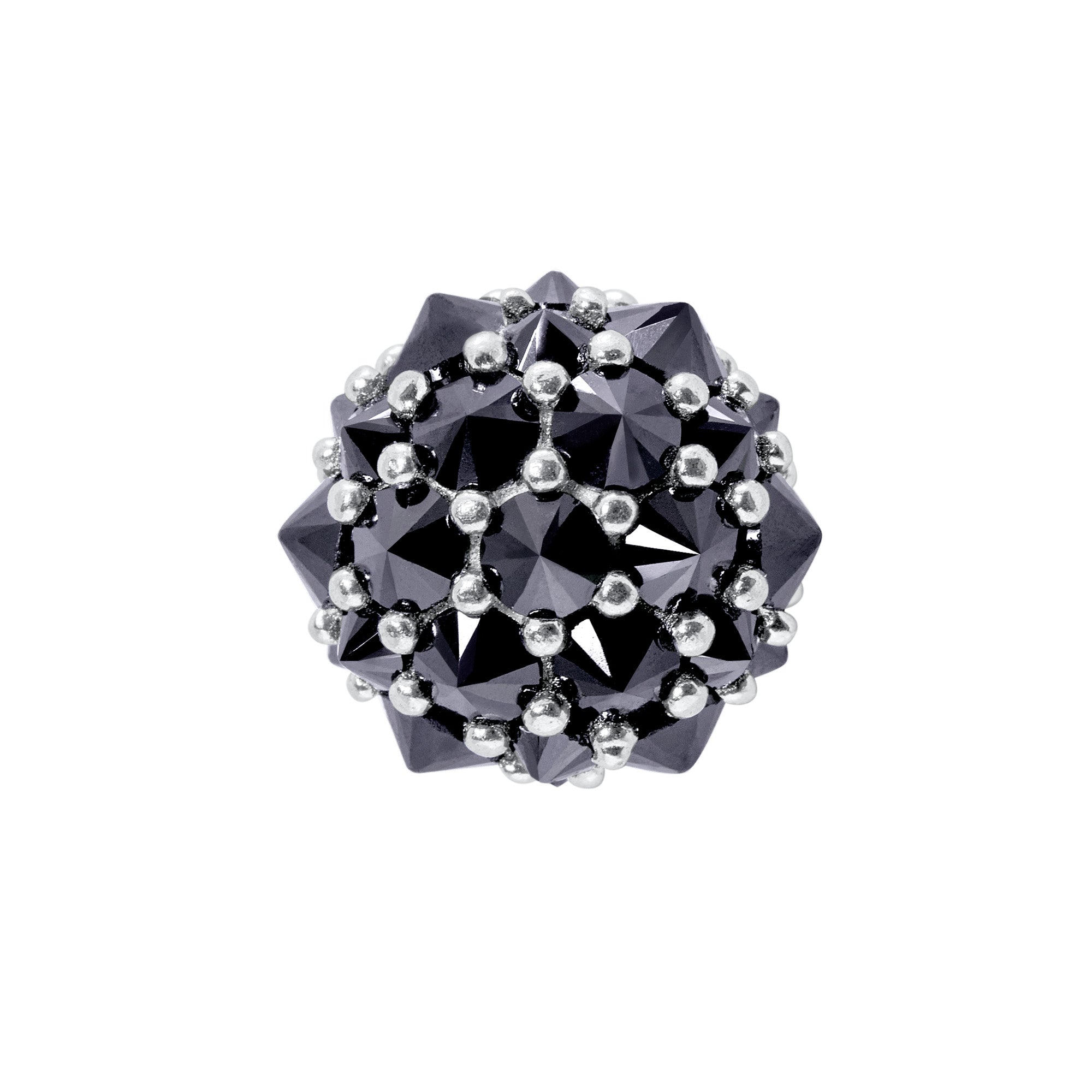 Perfect Bonbon Cocktail Earrings - Black - Silver