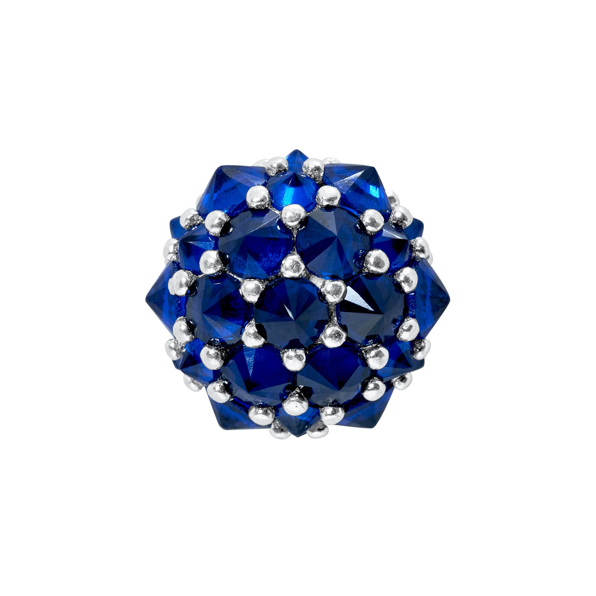 Perfect Bonbon Cocktail Earrings - Dark Blue - Silver