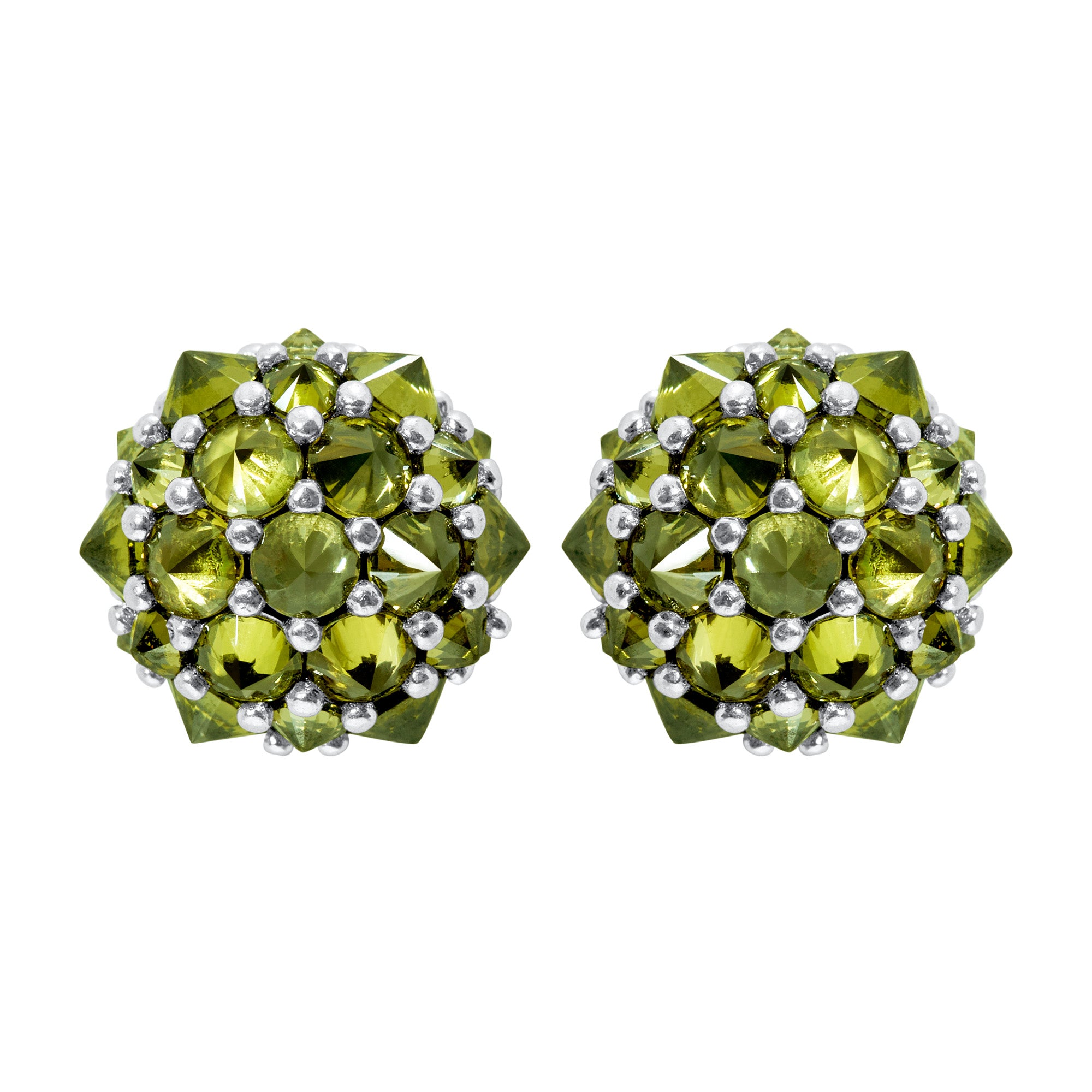 Perfect Bonbon Cocktail Earrings - Light Green - Silver